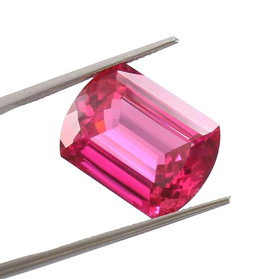 Natural 31.95 Ct Pink Sapphire Faceted Ceylon Fancy Cut Certified Loose Gemstone