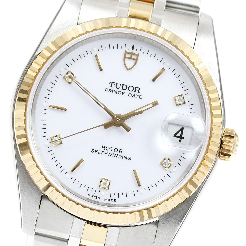TUDOR Prince Date 74033 5P diamond YG2 tone Automatic Men’s Watch_942602