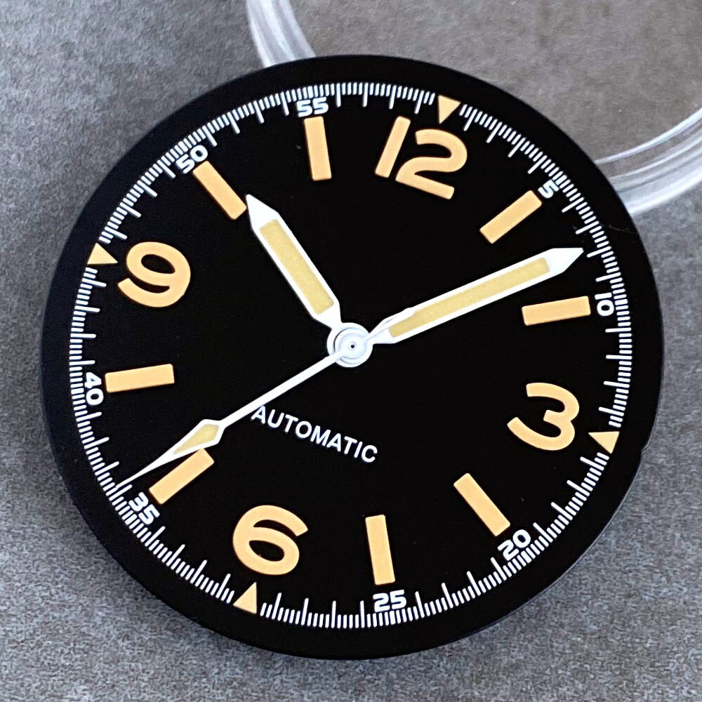 50-Fathoms 29mm Black Watch Dial Face Luminous Fit NH35 NH36 ETA2824 Miyota 8215
