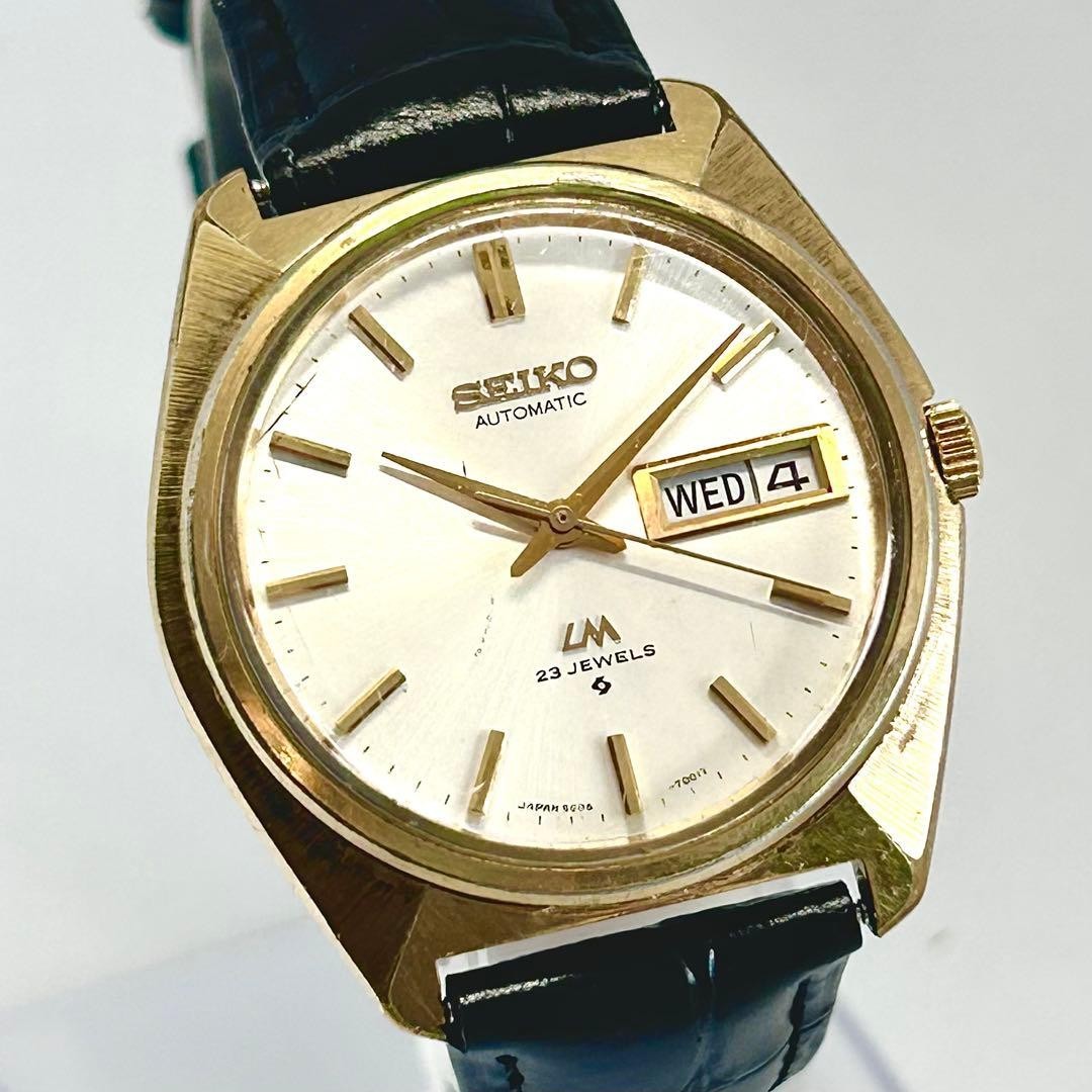 [Rare/Working] SEIKO Lord Matic 5606-7000 Jewels Gold Automatic Watch Japan