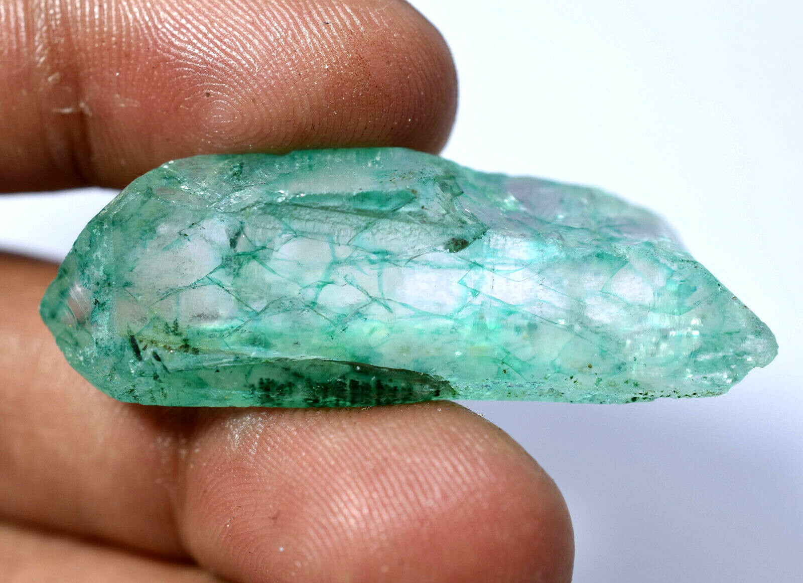 Natural Green Brazilian Crystal Quartz 59.55 Ct Top Quality Beautiful Rough