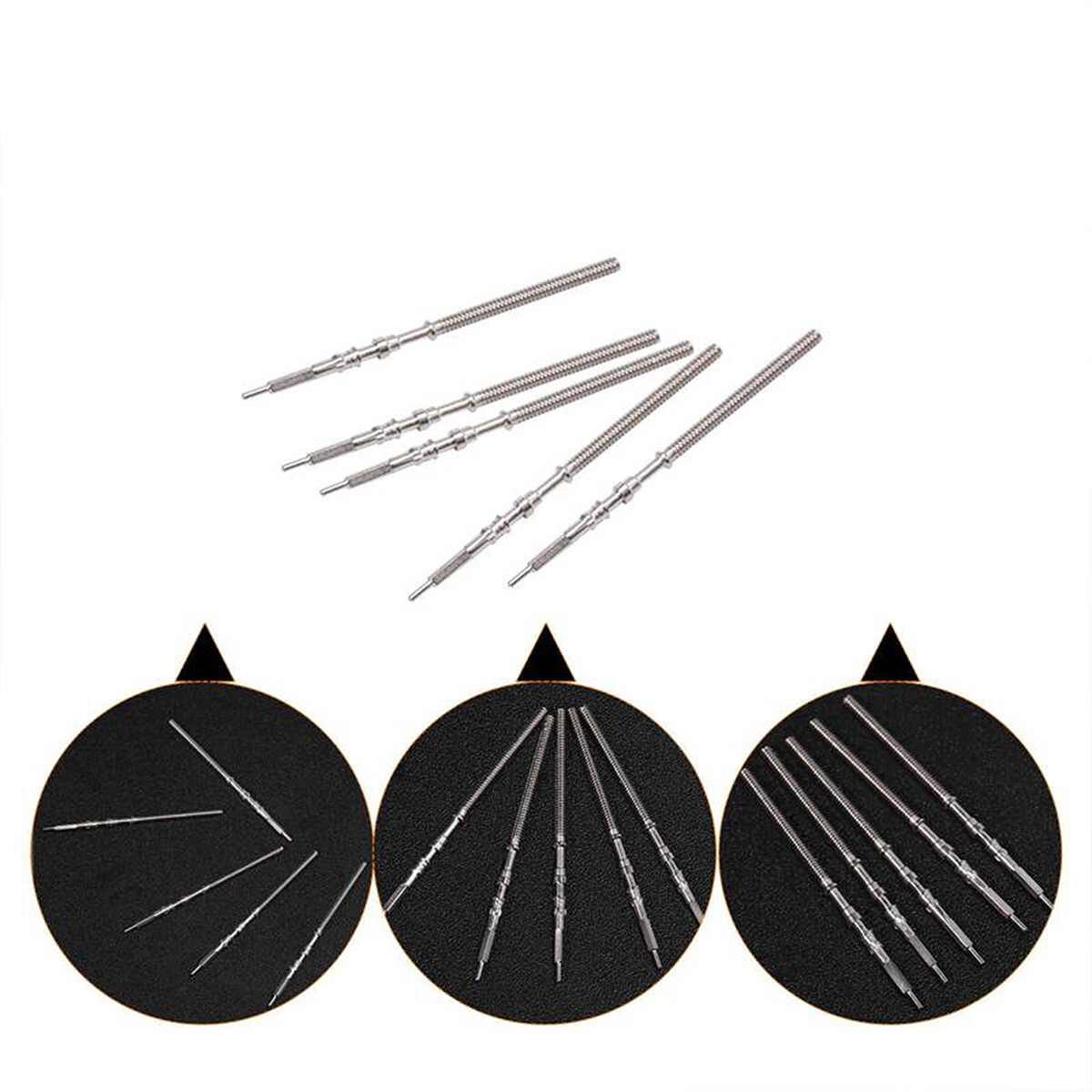 5Pcs Movement Watch Steel Stem Crown Kit Watch of Parts NH35 NH36 NH38 NH39 4R35