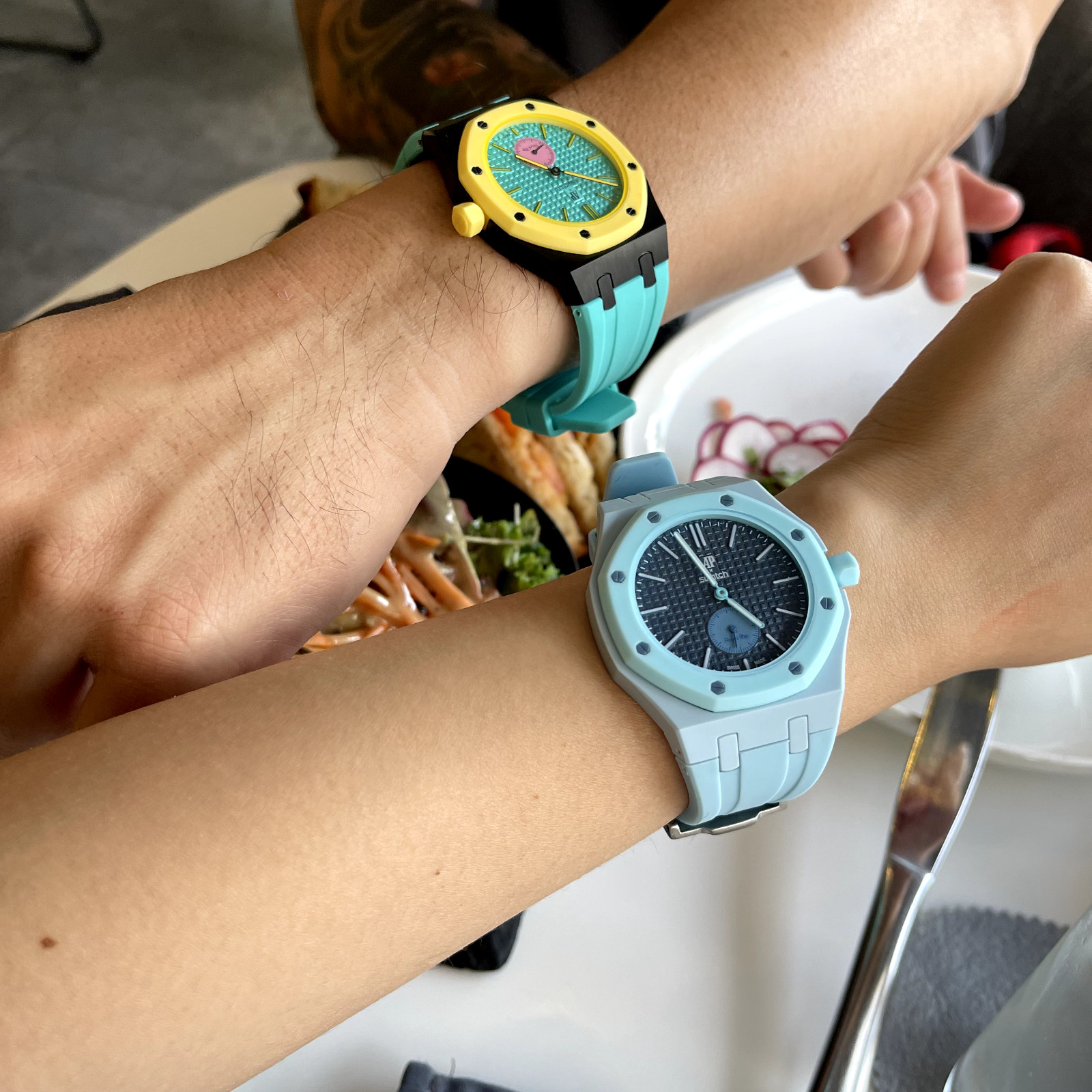 AP X Swatch Luxury Custom Case/ Band Royal Pop Swiss Luxury 316L STAINLESS STEEL
