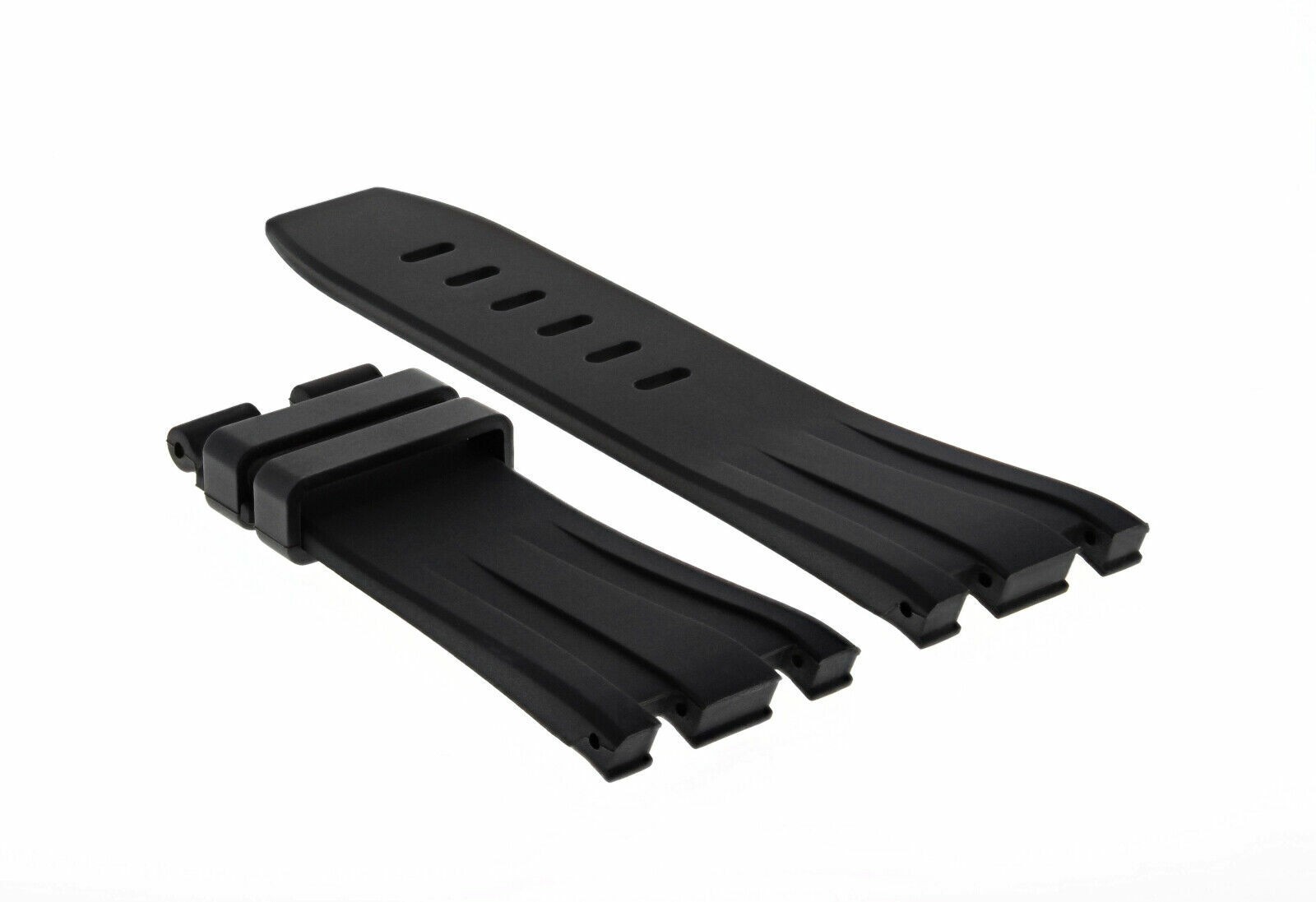 28MM RUBBER BAND STRAP FOR 42MM AUDEMARS PIGUET 26470ST, 26170ST, 25940SK BLACK