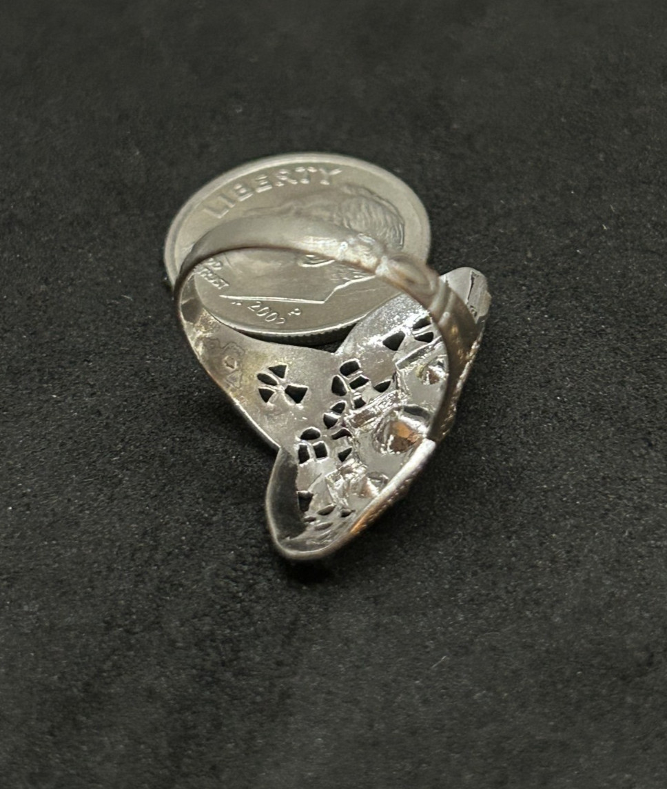 Sterling CZ Vintage Ring 24.7mm Sz 5.5 – 2.18g