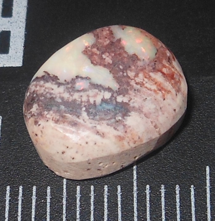 4.60ct Mexican Fire Opal 12.3 x 9.9 x 5mm Oval cabochon