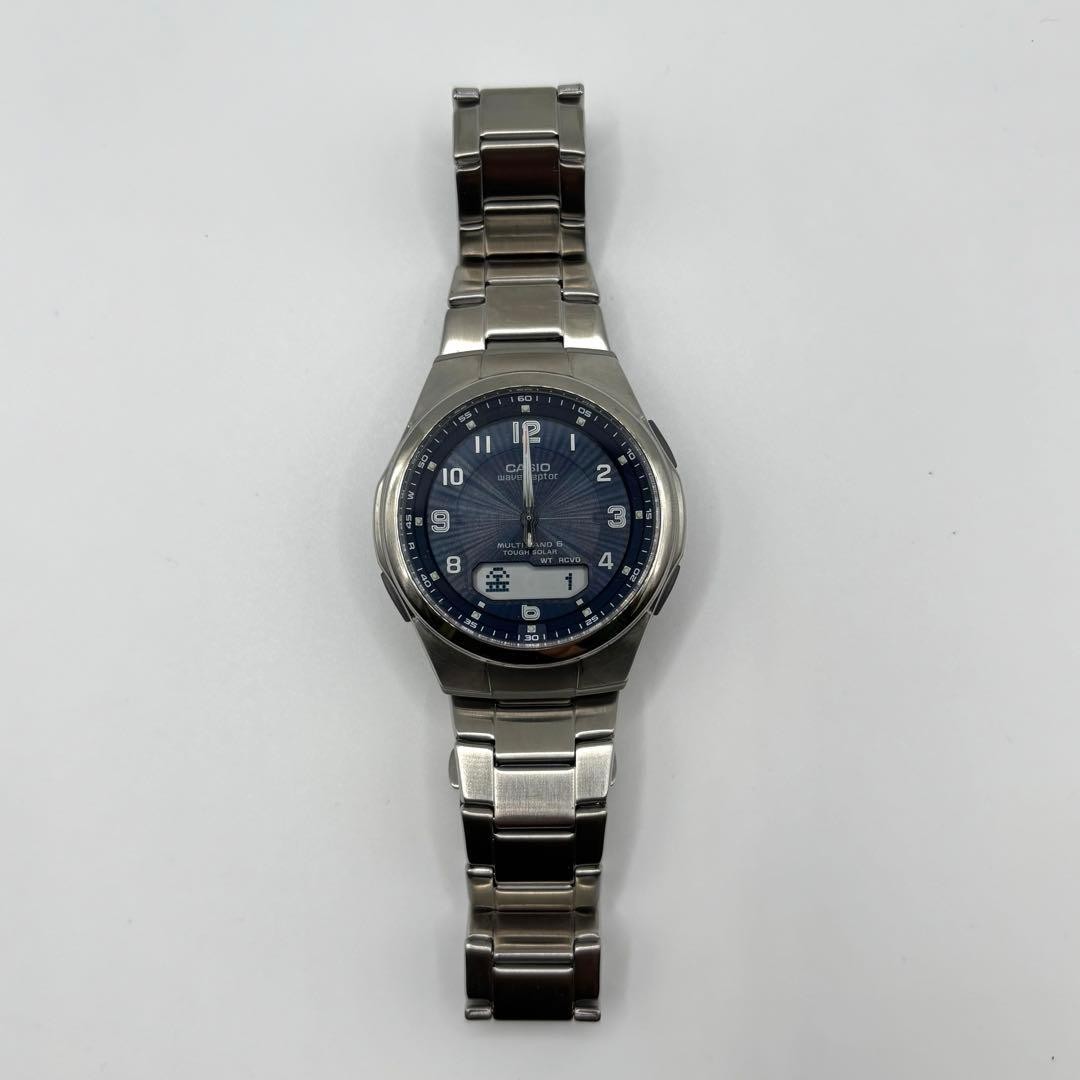 Excellent condition Casio radio-controlled solar watch WVA-M600 navy