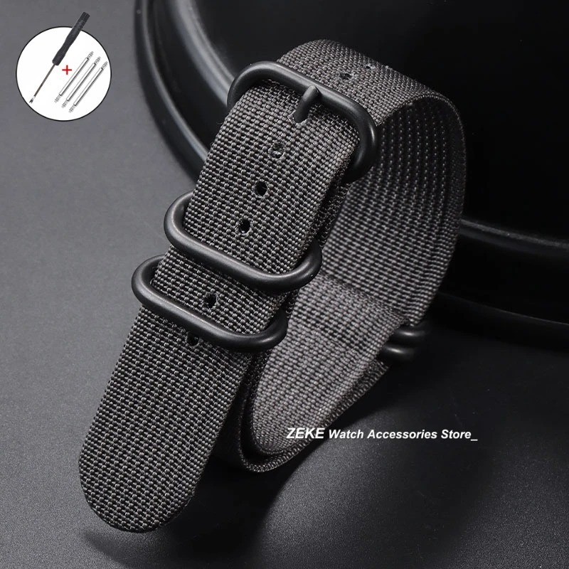 18mm 20mm 22mm 24mm Ballistic Durable Military Nylon Wrist Watch Band Strap