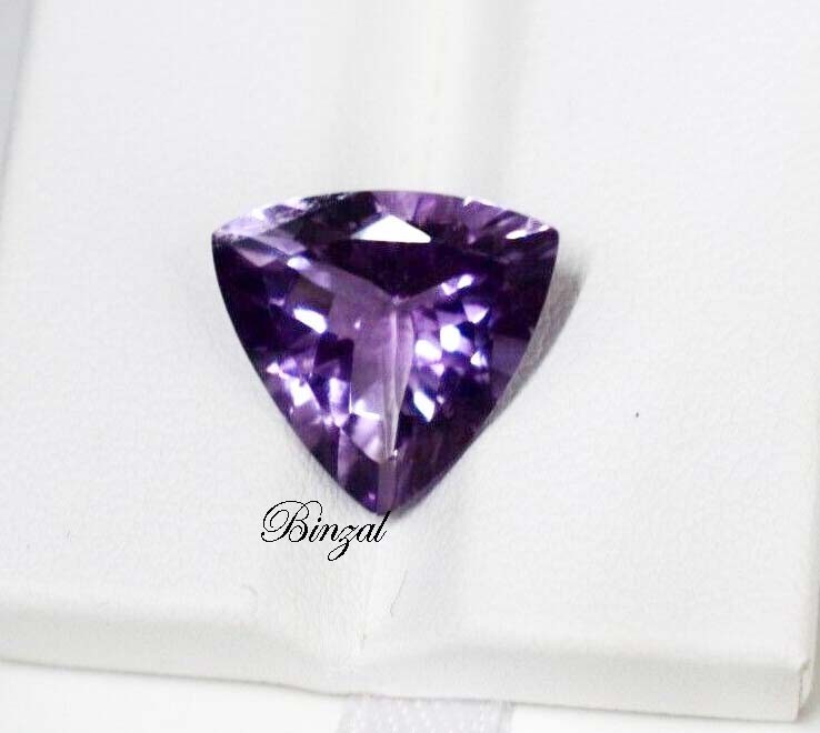 Natural 10-12 Ct Tsavorite Purple Garnet Certified Loose Gemstone Trillion Cut