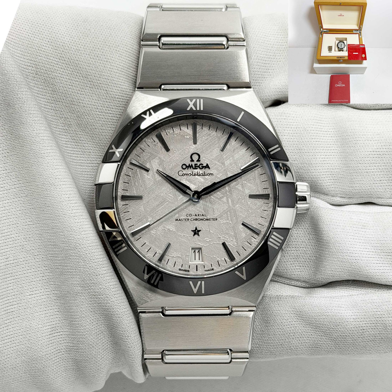 2025 Omega Constellation 131.30.41.21.99.001 41MM Grey Meteorite Dial Steel B/p