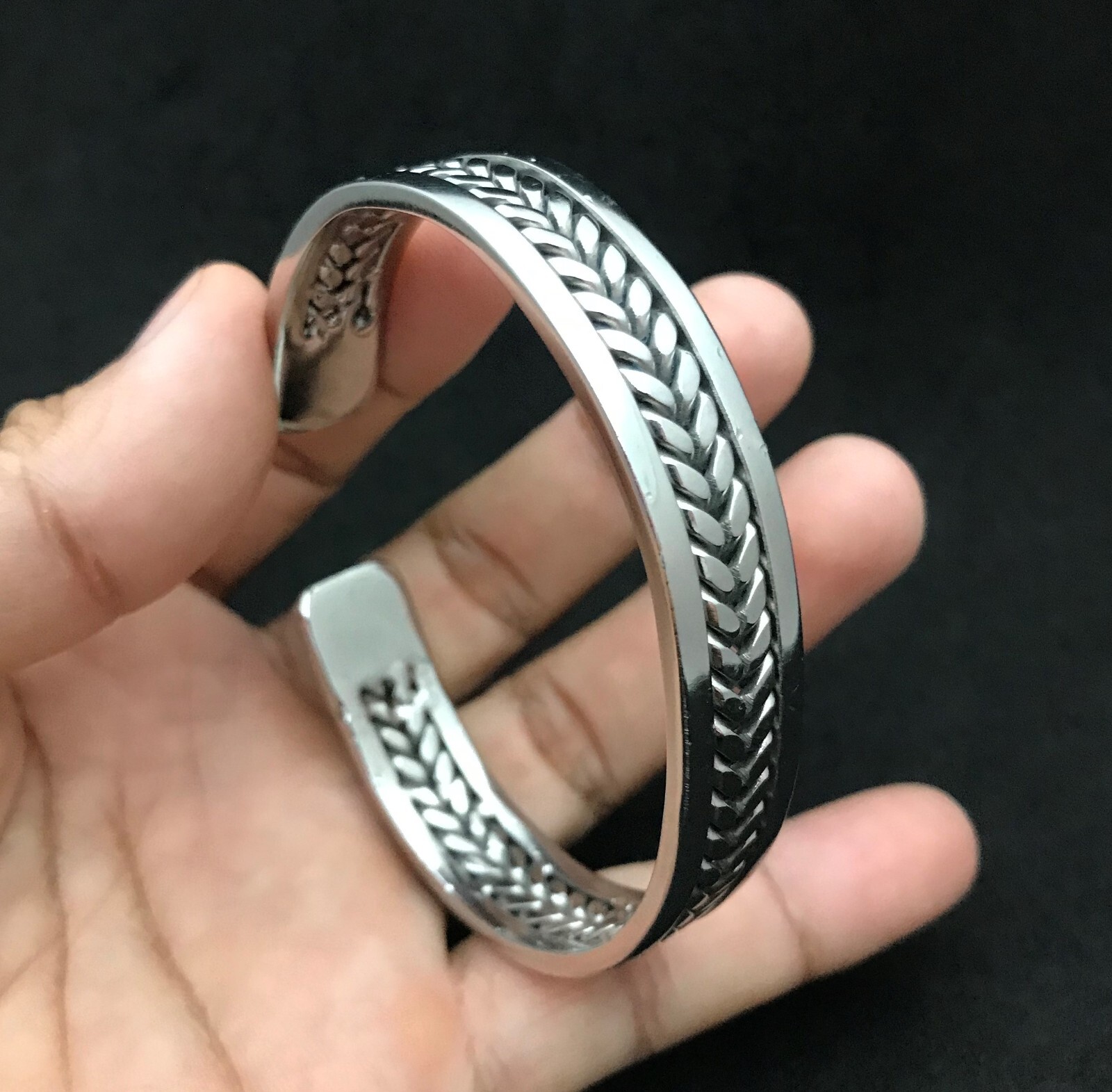Bracelets Bangle Handmade Stainless Steel welding wire Silver Color #20
