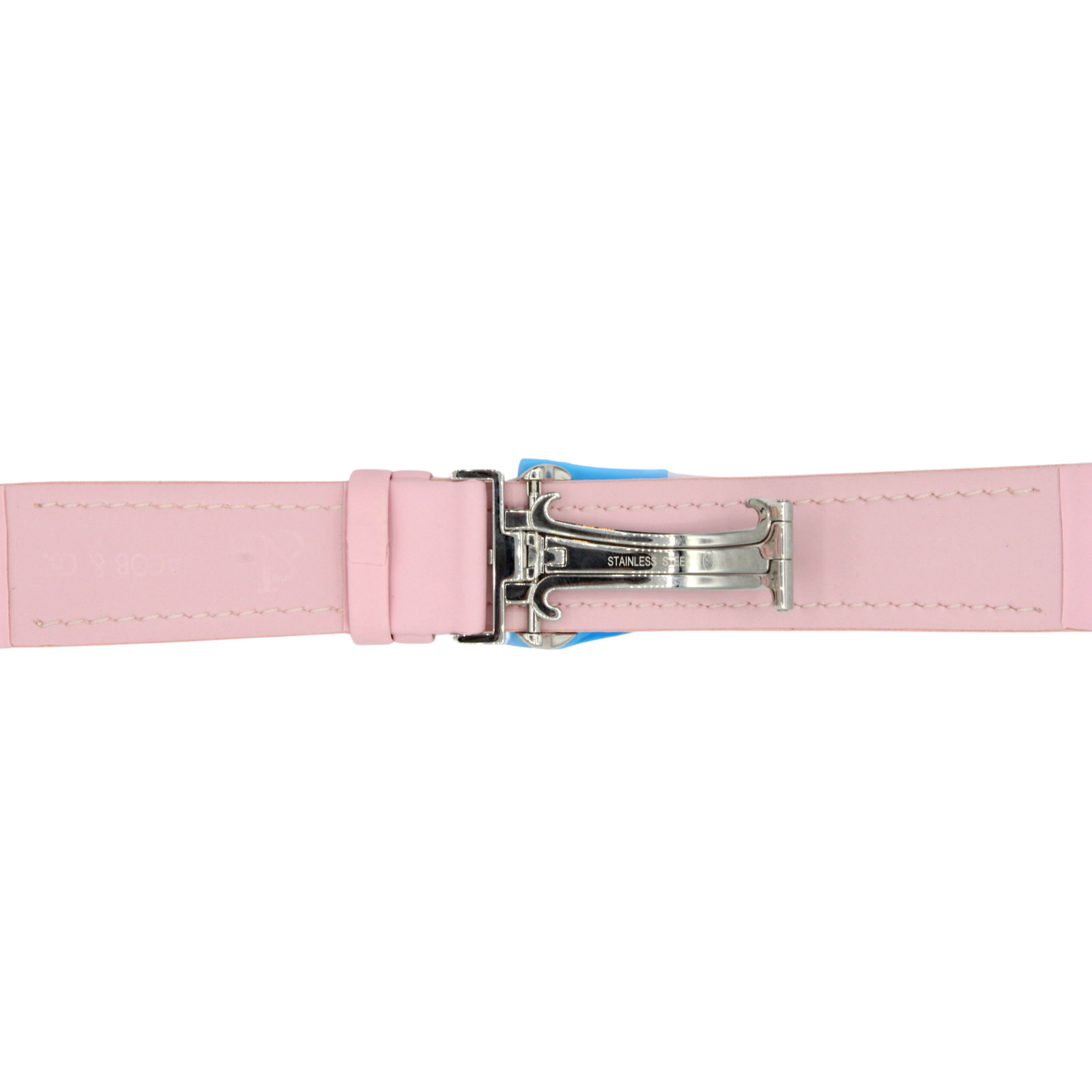 JACOB & CO AUTHENTIC PINK POLY 22MM WATCH BAND W. BUCKLE FITS 47MM WATCH SHORT
