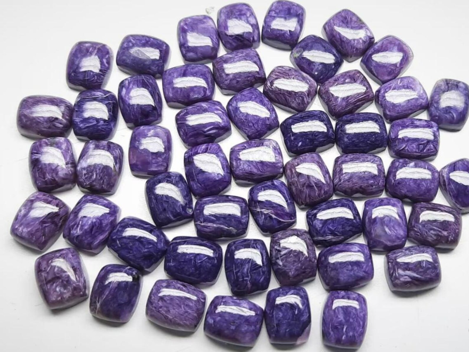 Natural Charoite Cushion Cabochon AAA Purple Siberian Gem 7x9mm-10x14mm