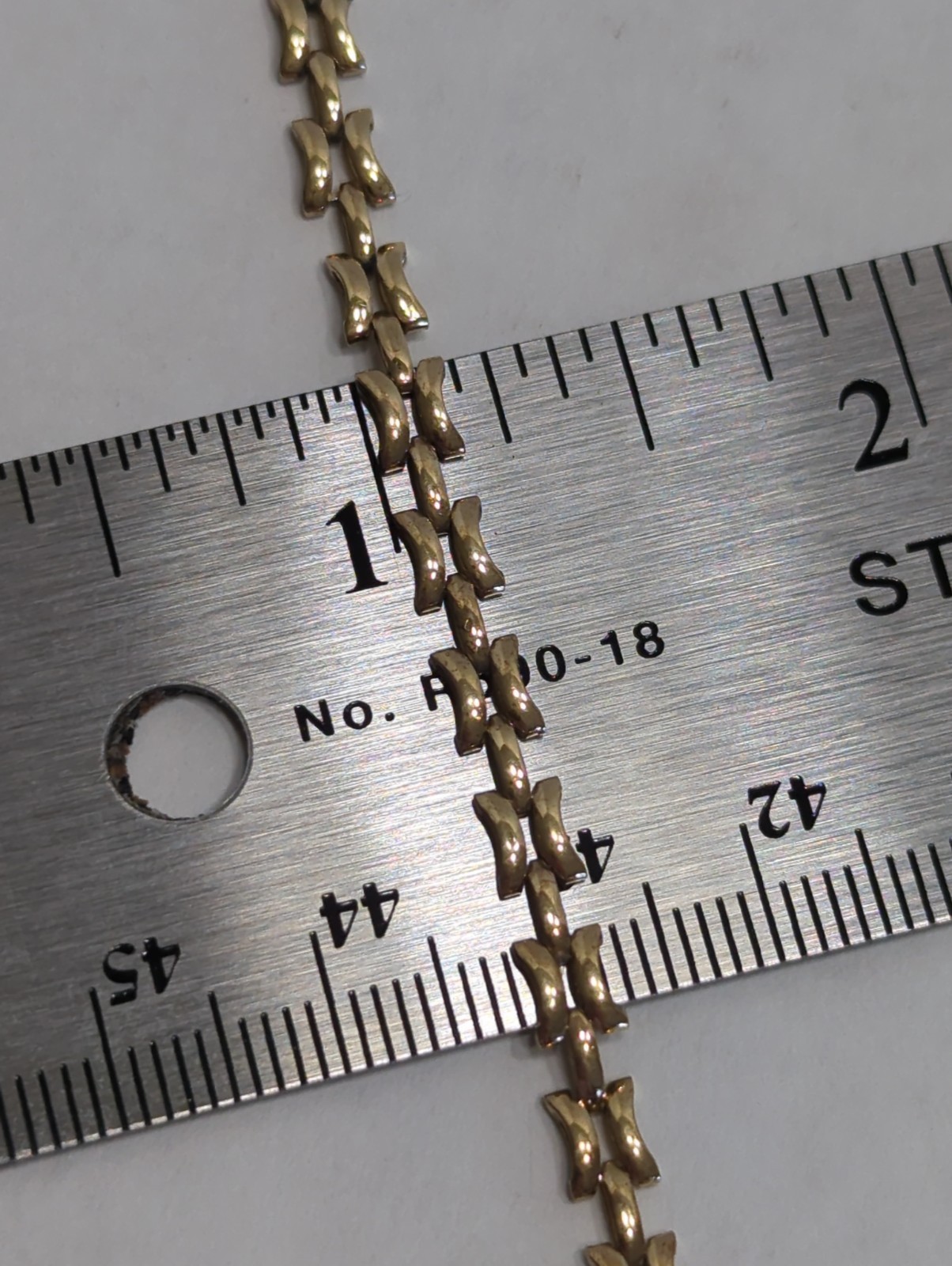 10K Yellow Gold Unique Chain Bracelet 7 Inches 3.5 Grams