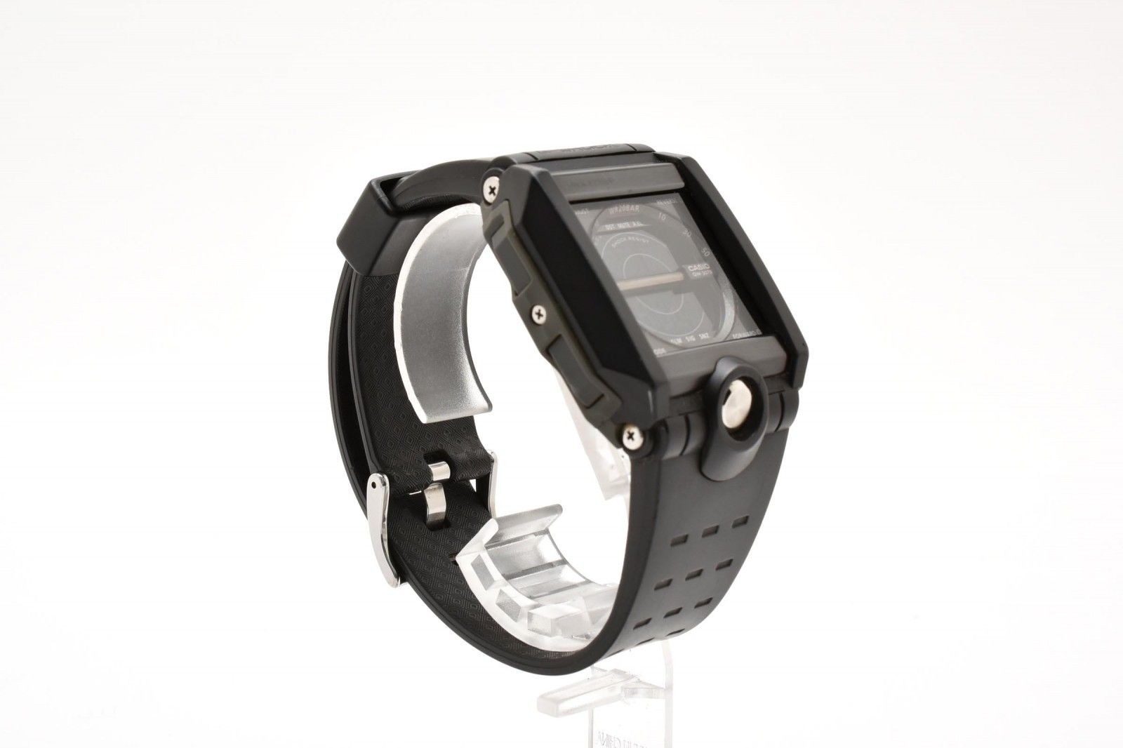 Casio G SHOCK G 8100 Quartz Digital Watch Black LCD Stainless Case Resin Belt Me