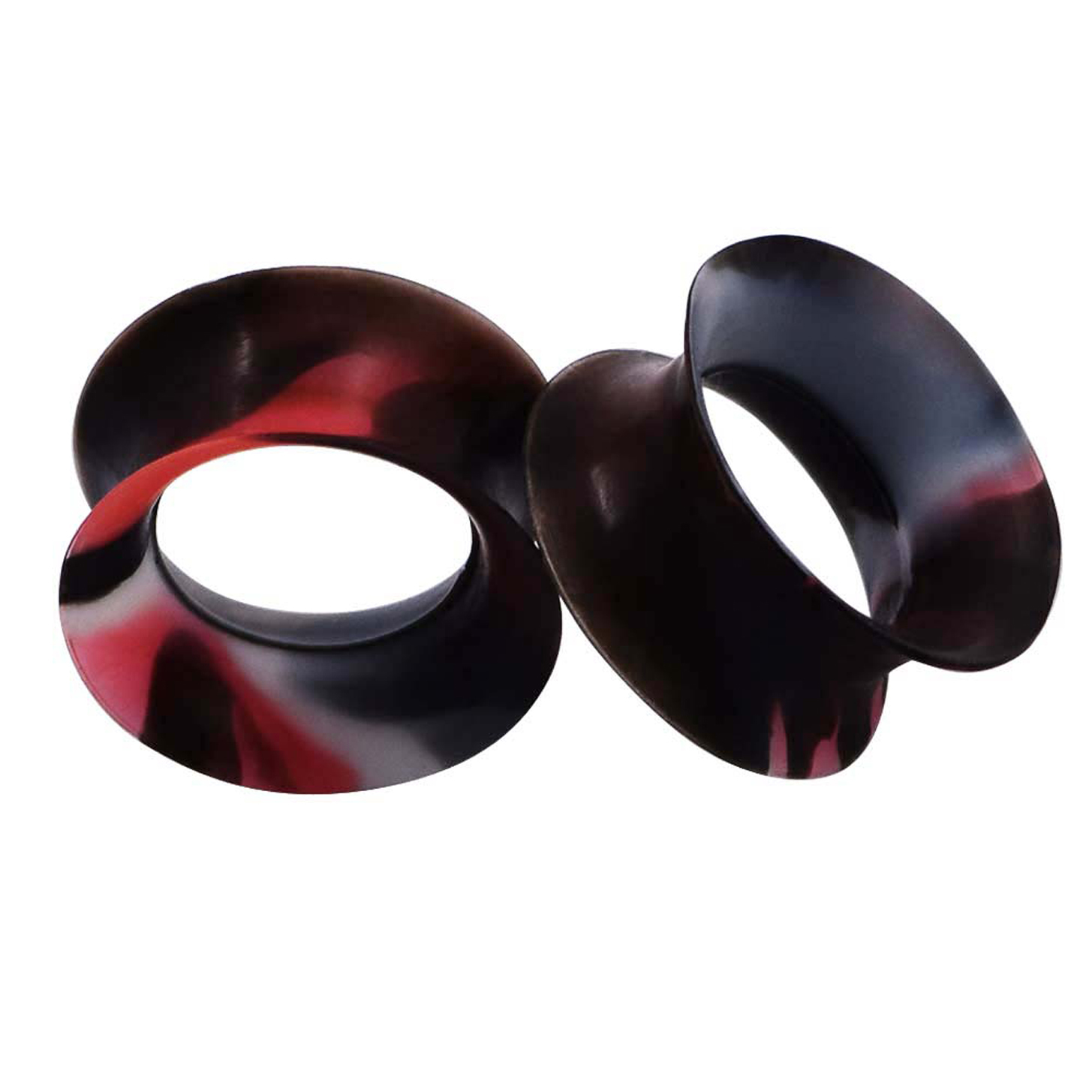 Pair Thin Silicone Ear Skin Ear Tunnels Plugs Gauges Earskin Earlets Flesh Gauge