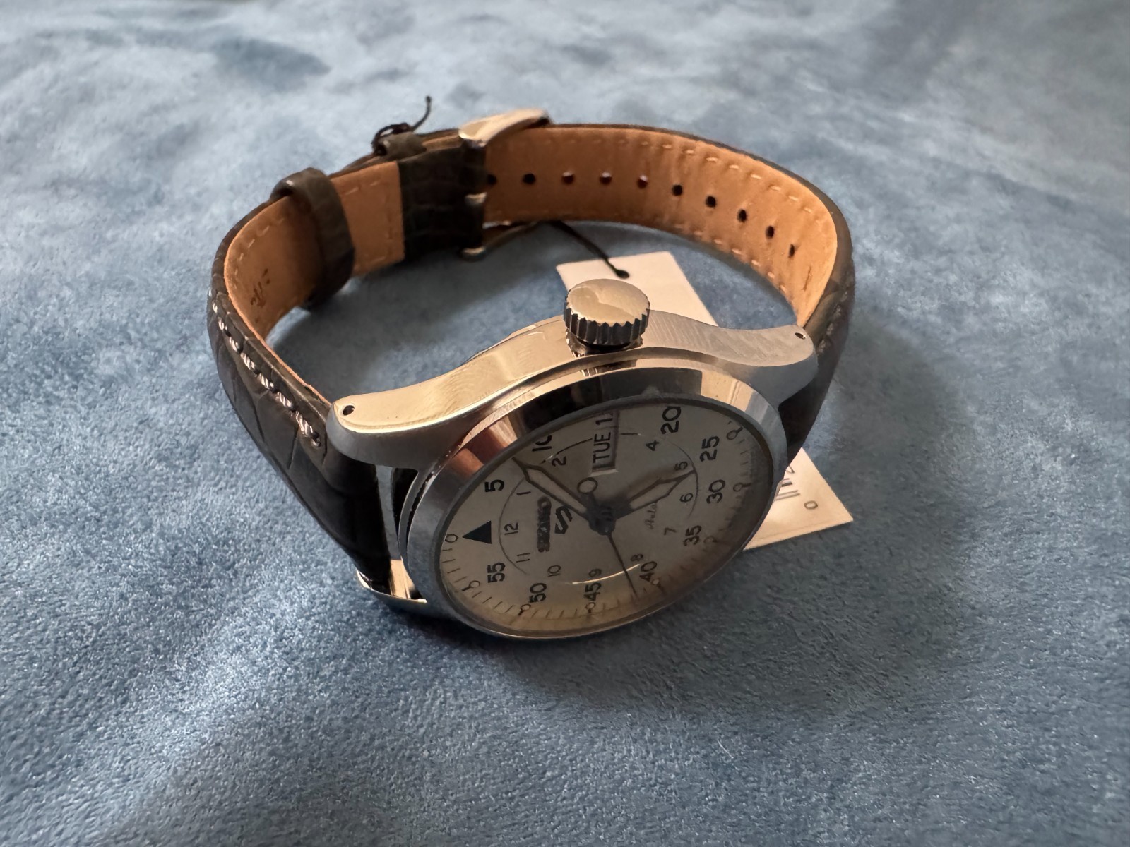 Seiko 5 Sports Collection Analog Mechanical Leather Strap Watch for Men SRPJ87