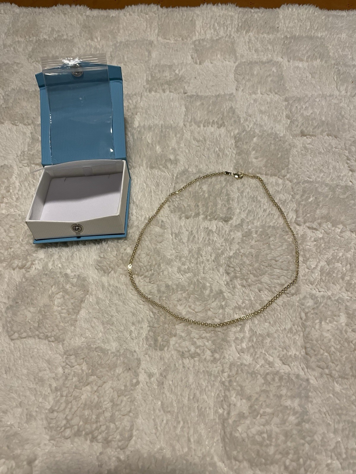 Womens Gold 14k Yellow Gold Bismark Link 2.4mm Necklace 16 Inches new with box