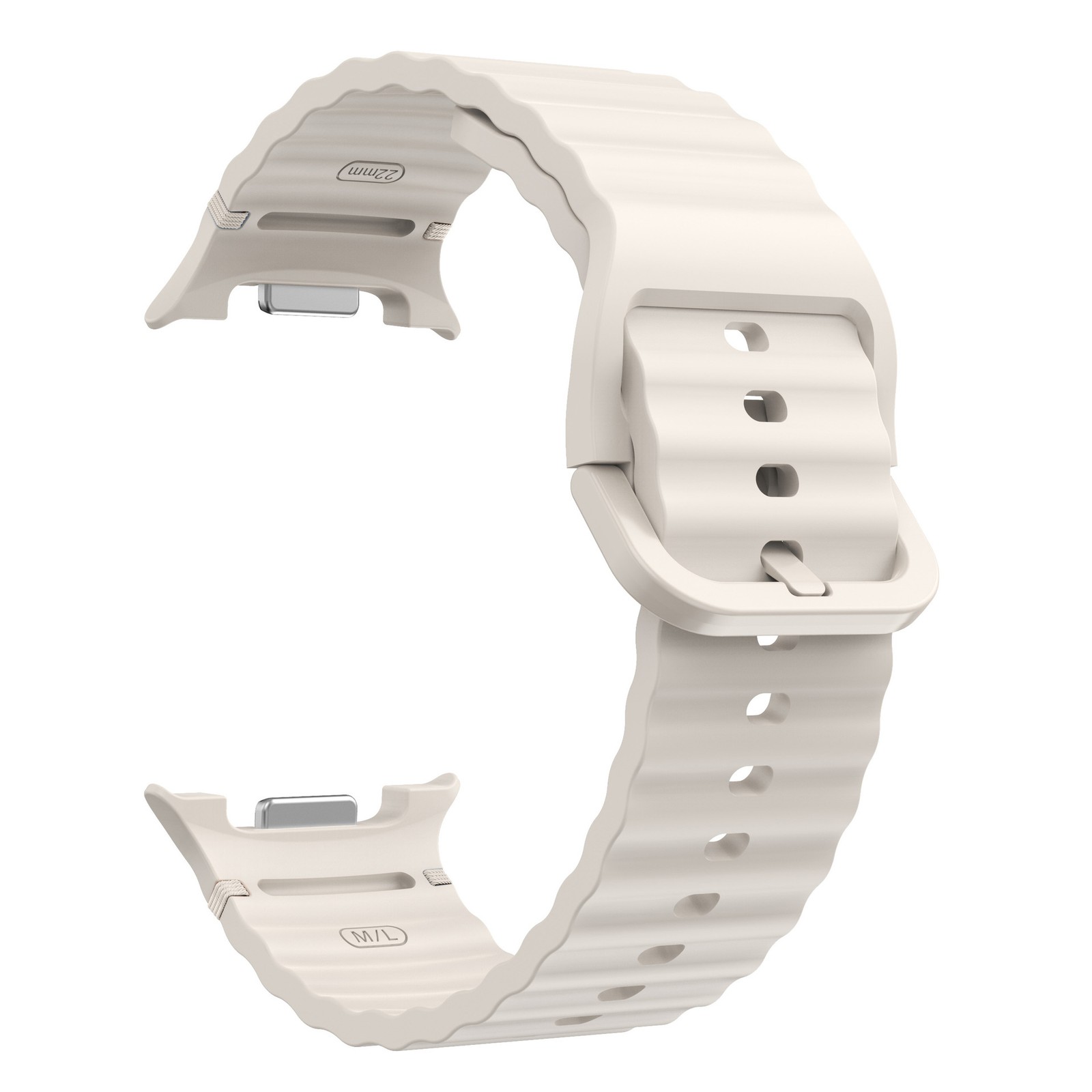 Wave Stitched Silicone Soft Band for Samsung Galaxy Watch 8 / Watch 8 Classic