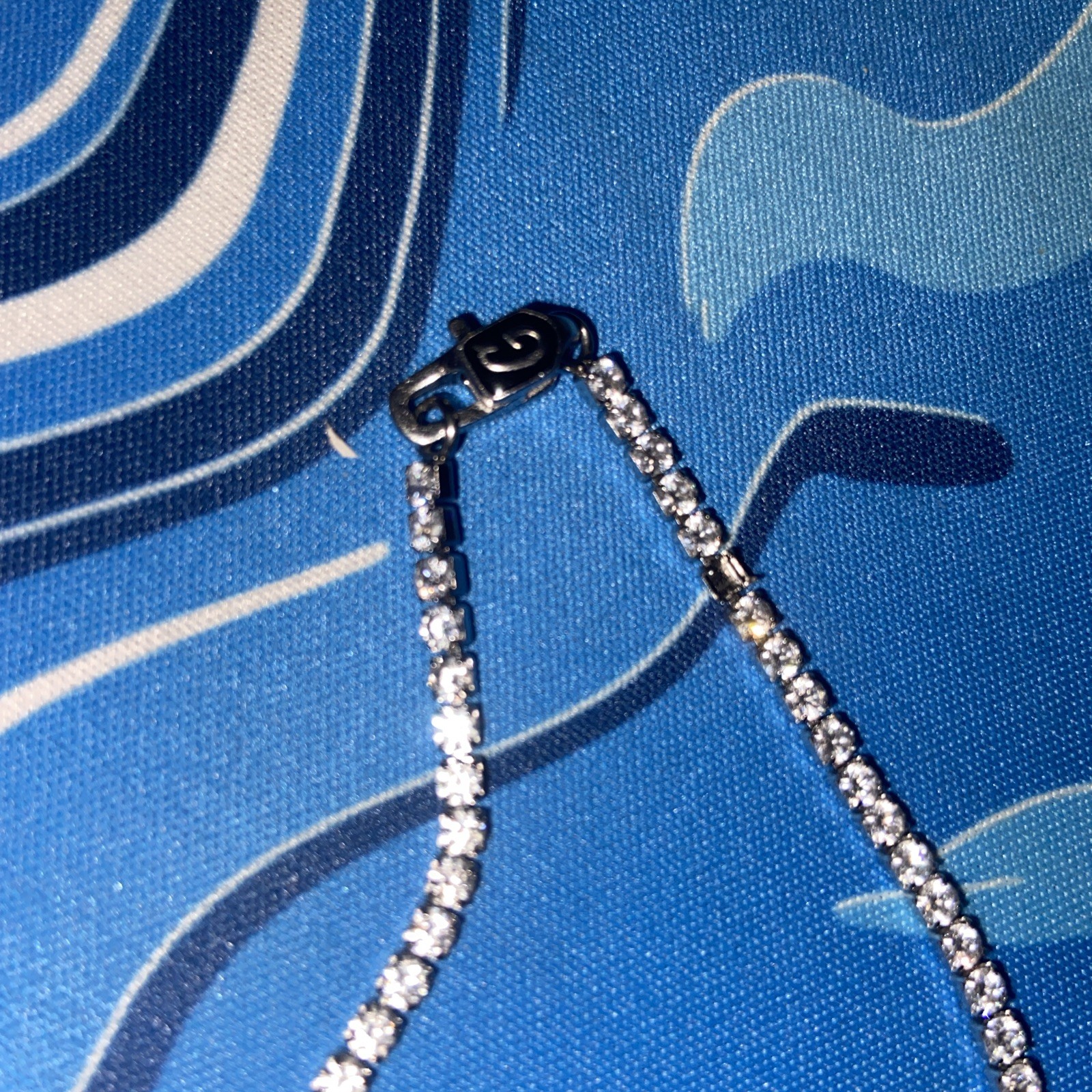 GLD Micro 2.5mm Tennis Chain in 18k White Gold Plated 16″ Necklace