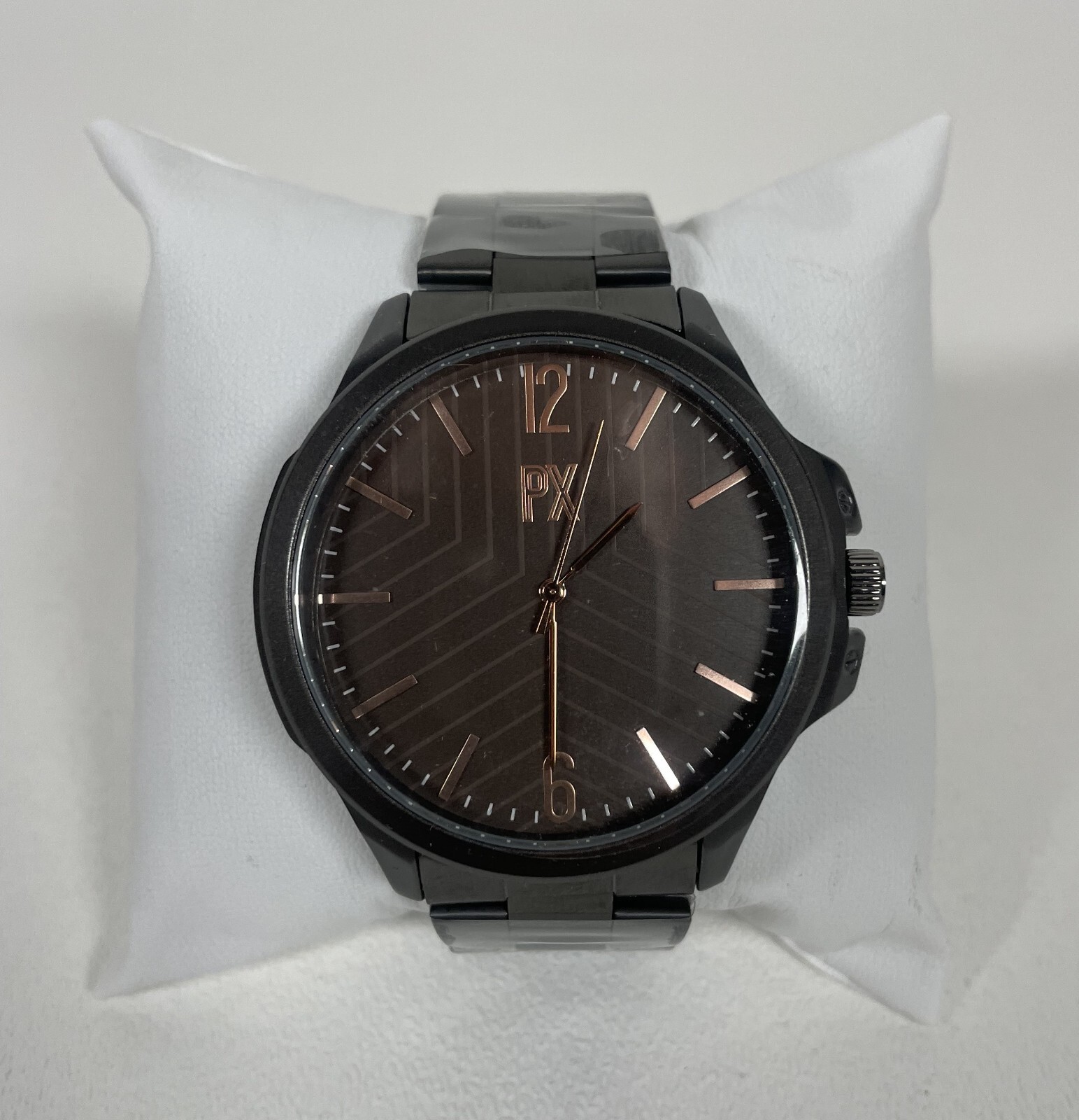 Brand New PX “Coby” Black Stainless Steel Watch – Sleek Minimalist Design