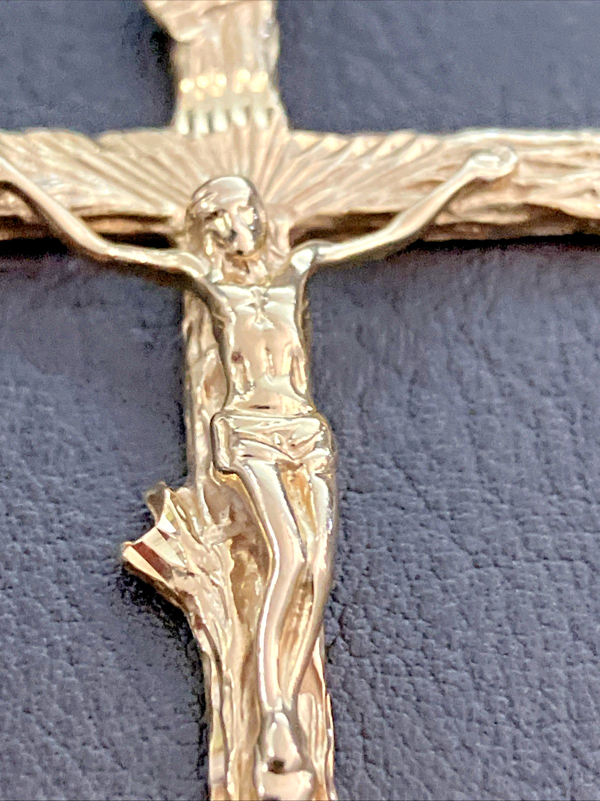 14kt Solid Real Gold Crucifix 11.55 Grams Jesus Cross – Hallmark RL Bolivia 14k