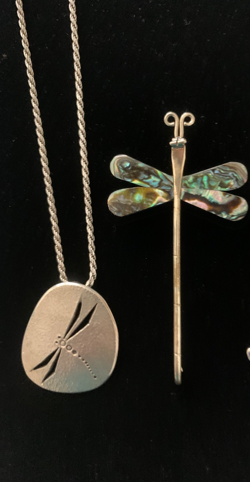 Dragonfly Jewelry – 1 Necklace and 1 Pin