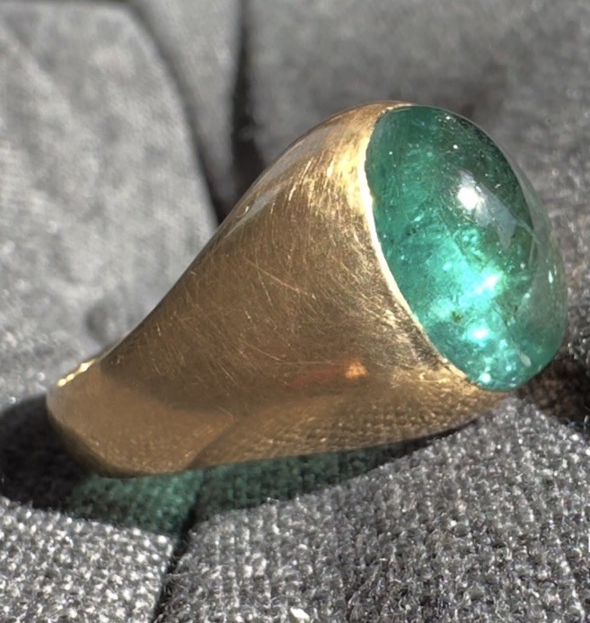 14k Solid Gold Emerald Ring Natural Zambian Emerald Ring Engagement Ring