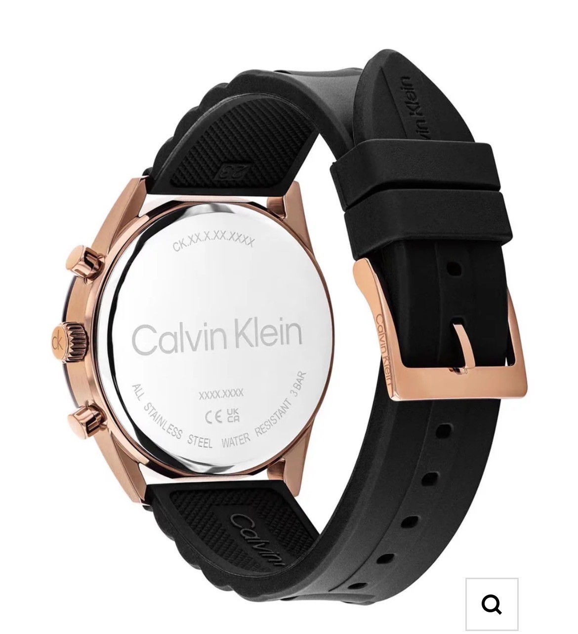 Calvin Klein CK Performance Men’s Watch Black Rose Gold Silicone 25200567 NEW