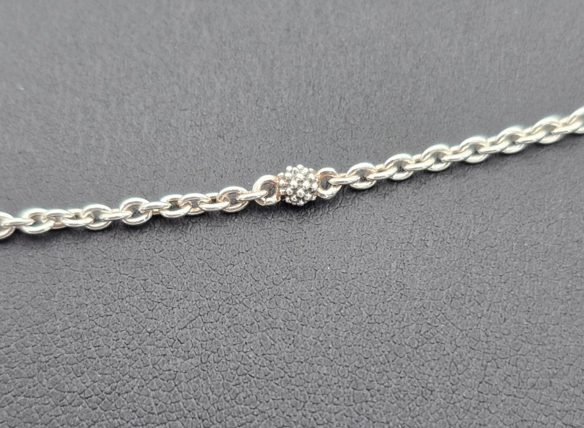 LAGOS Caviar Love Knot Sterling Silver Necklace 18″