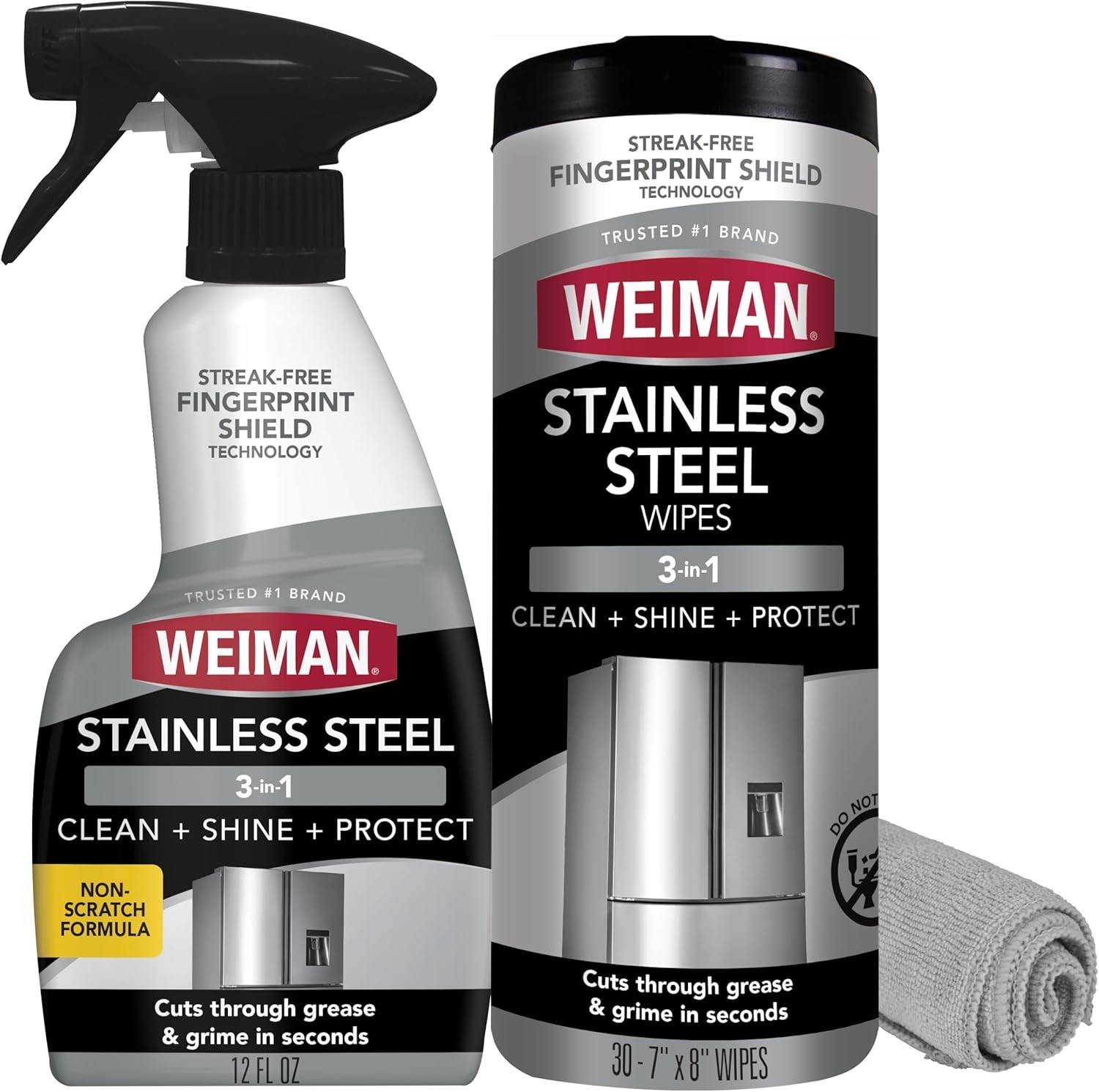 3-Piece Stainless Steel Cleaner & Polish Kit – Streak-Free Shine & Protection