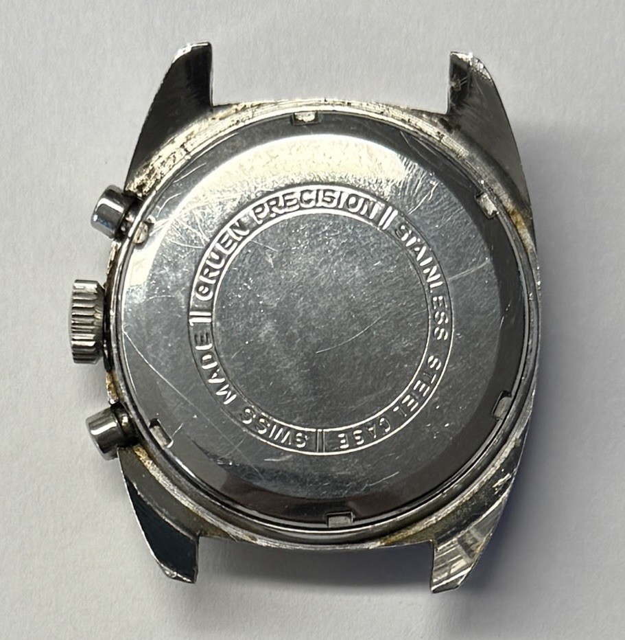 Gruen Vintage Chronograph Precision Ref 770CA “Valjoux 7734” Works Needs Clean
