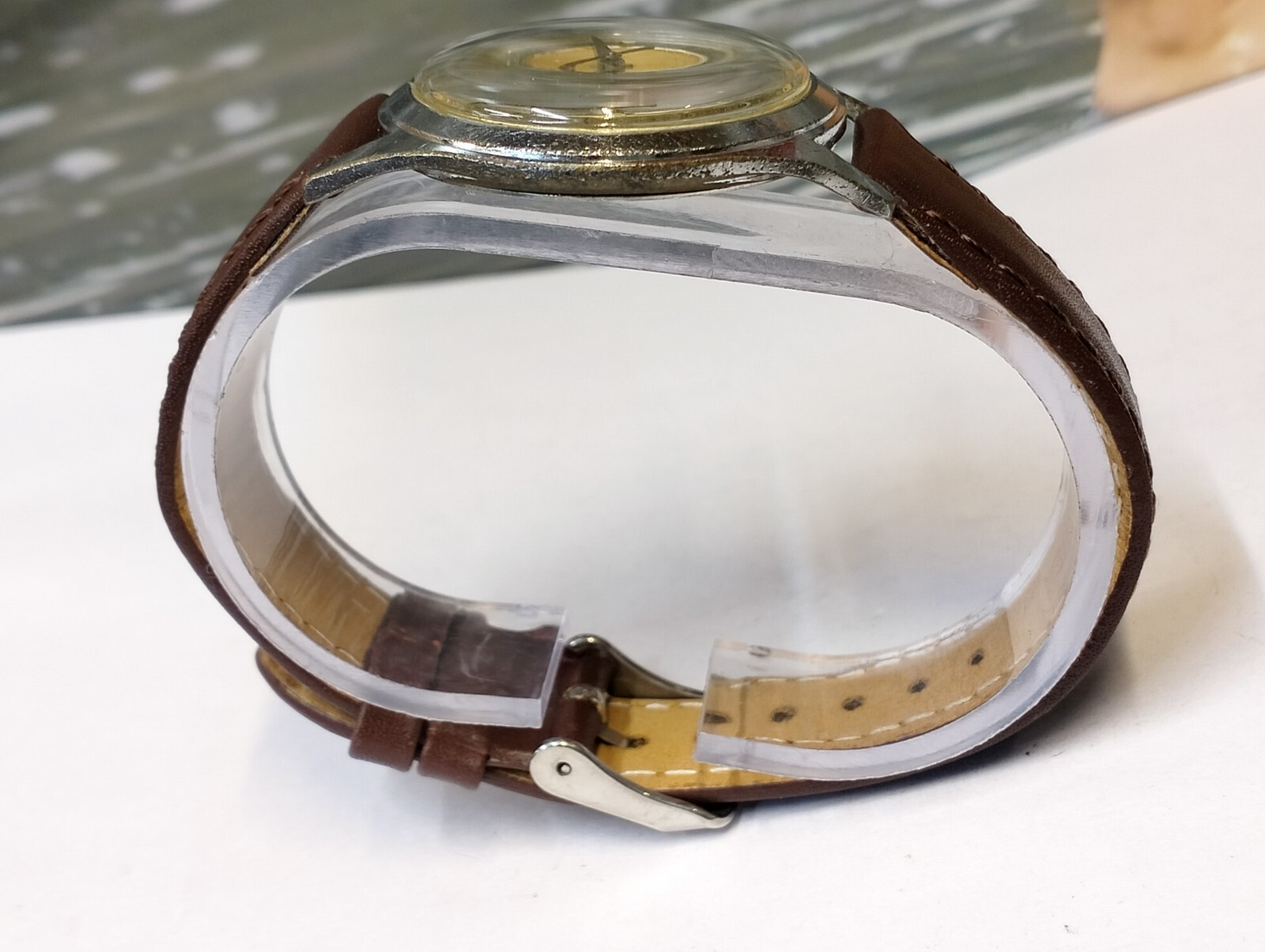 ARLY 21 JEWELS WINDING AGED GOLD DIAL SWISS MEN’S FULL WORKING VINTAGE WATCH