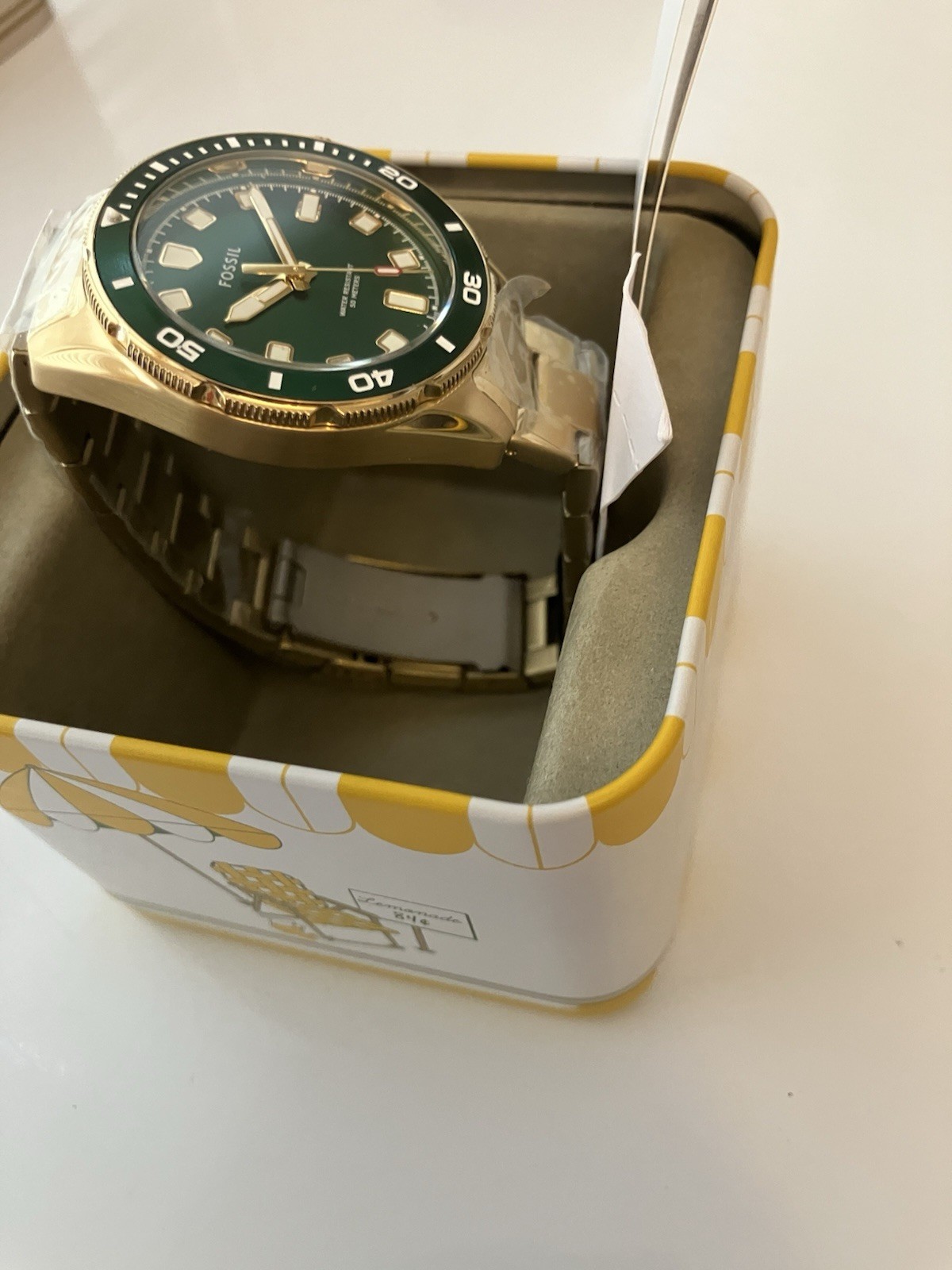 Fossil Dalton Gold Green BQ2884 Men’s Watch, Miyota 2035 Movement ! New In Box