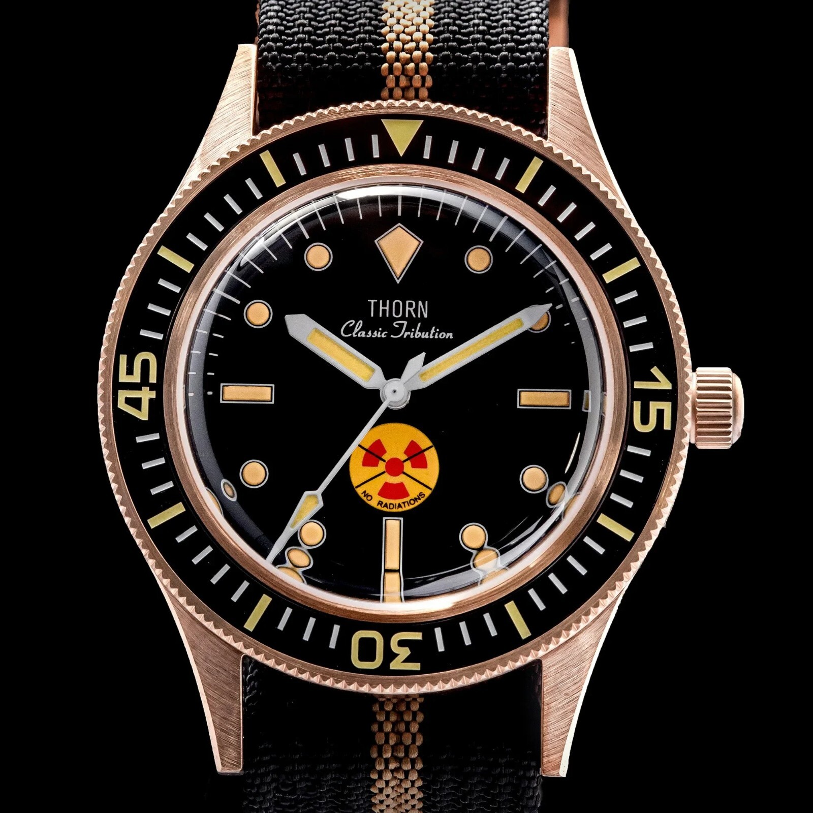 THORN Fathoms Fifty CUSN8 Bronze NH35 Diver 200M Automatic Watch No Radiations
