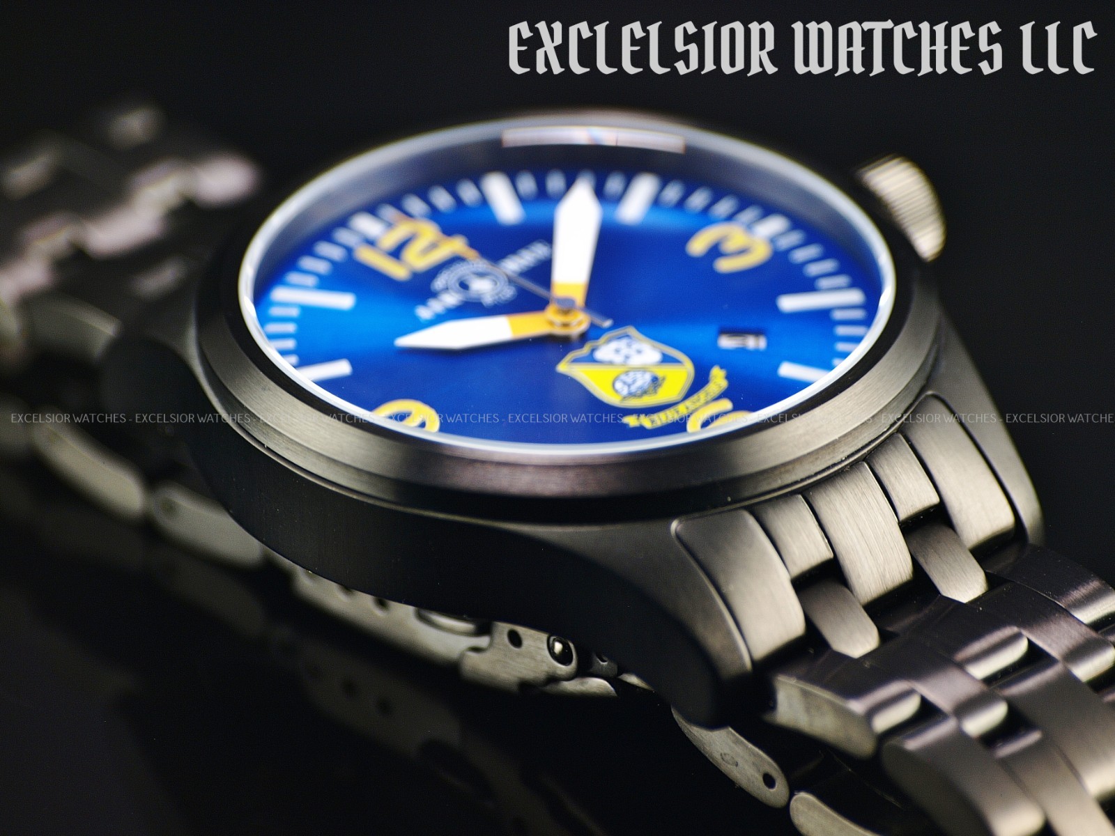Air Blue By Deep Blue 44mm Blue Angels 9015 Automatic Sapphire Black PVD Watch