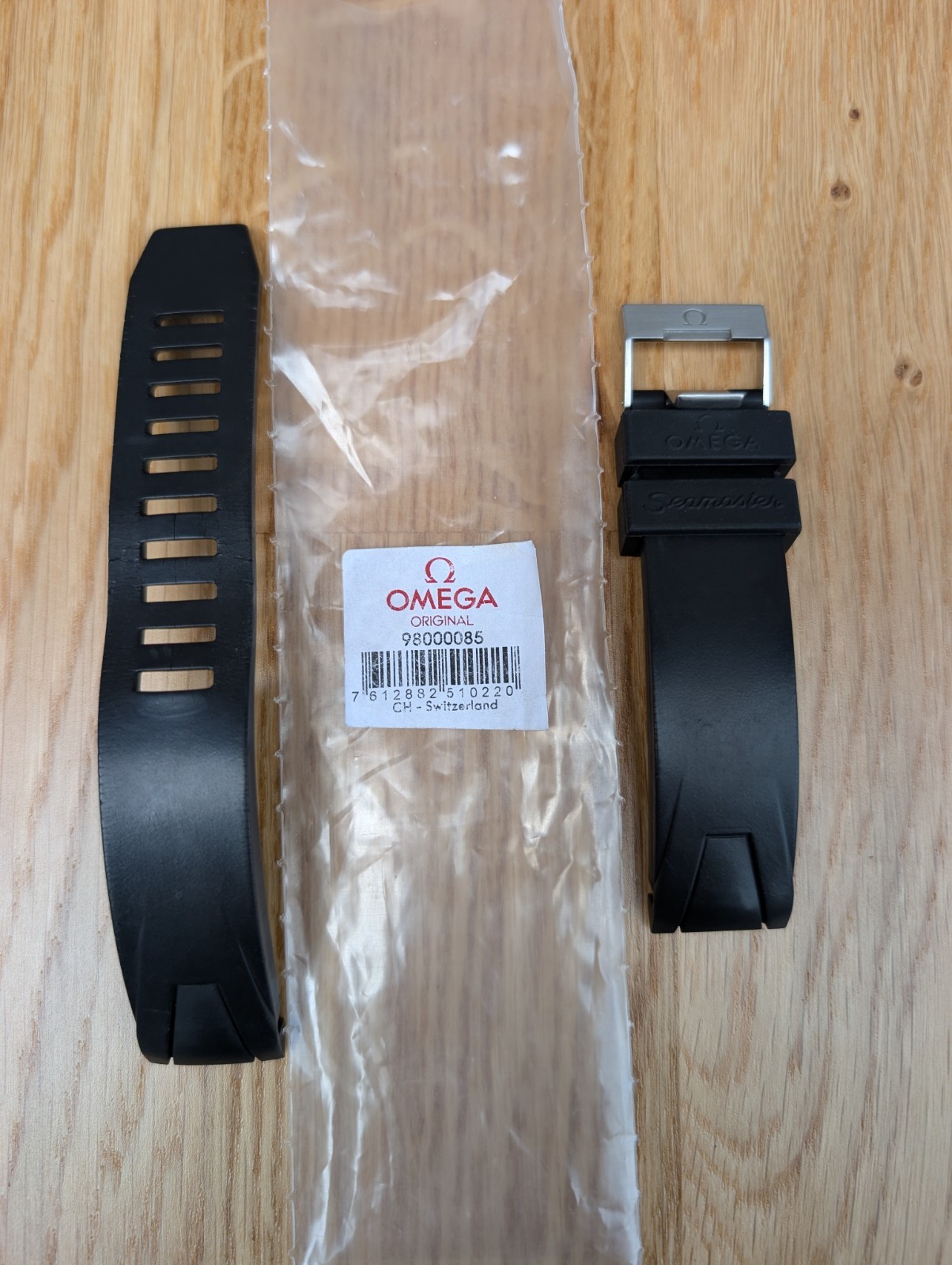 Genuine Black Omega Seamaster/Planet Ocean 20mm Rubber Strap & Buckle 98000085