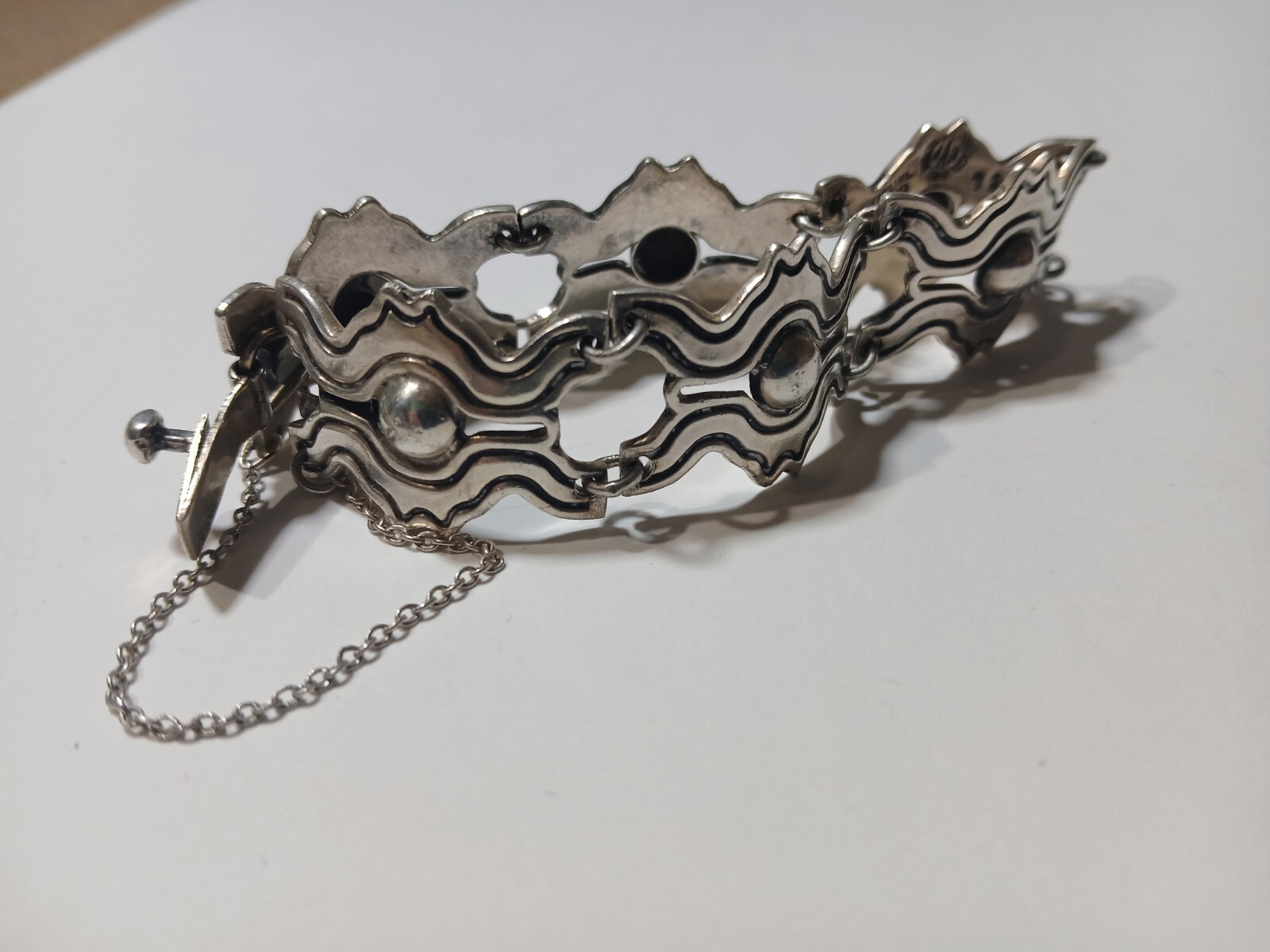 VINTAGE ANTONIO REINA STERLING SILVER MEXICO TAXCO 7″ Bracelet