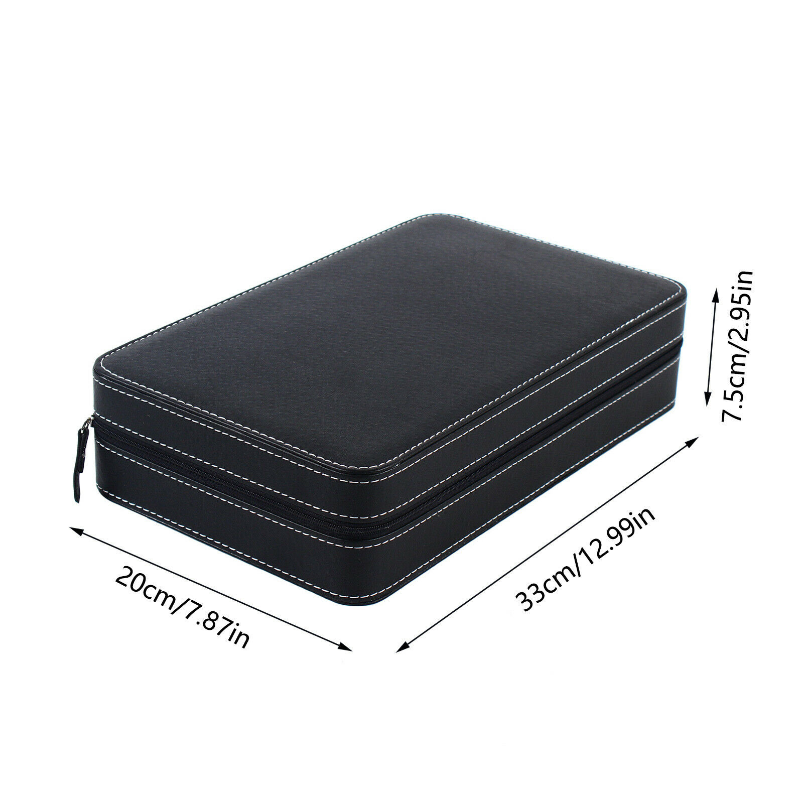 New Multiple Sizes Watch Display Case Storage Box Case | Leather Rounded Corner