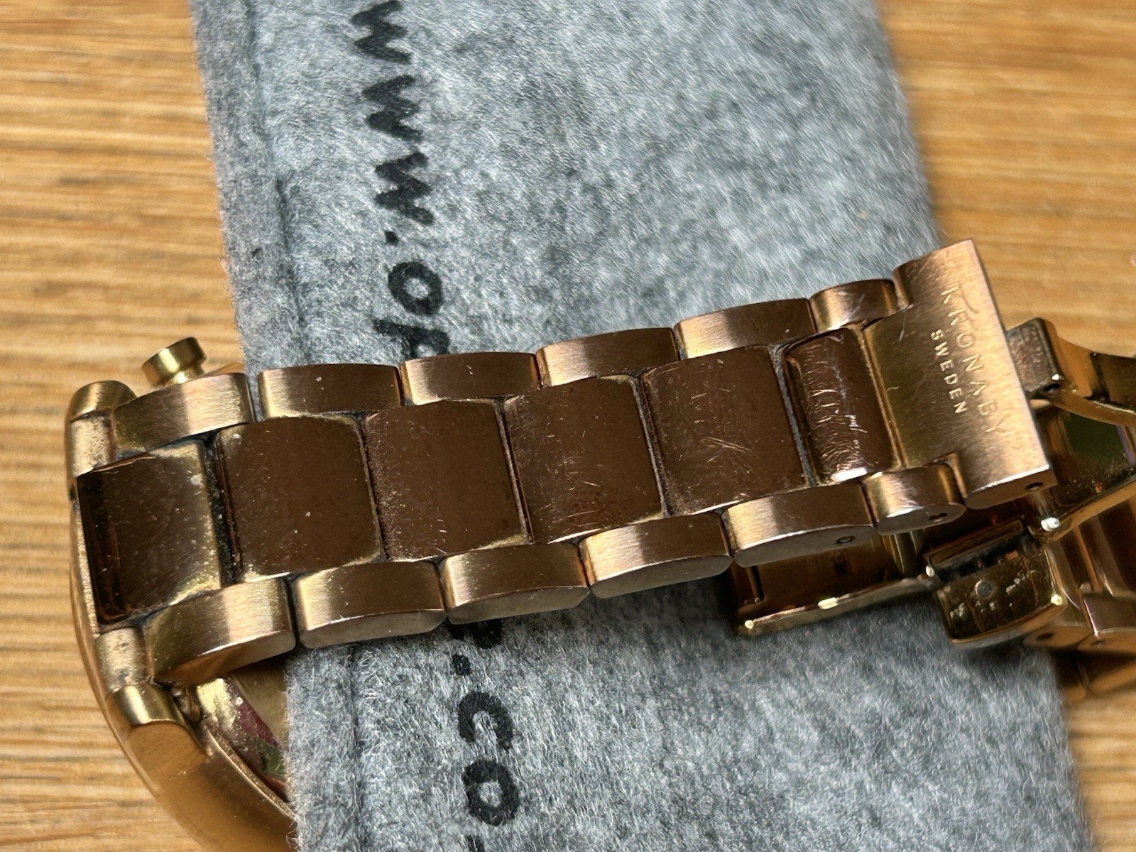 Kronaby Hybrid Smart Watch Carat 38 Rose – White, Rose Bracelet