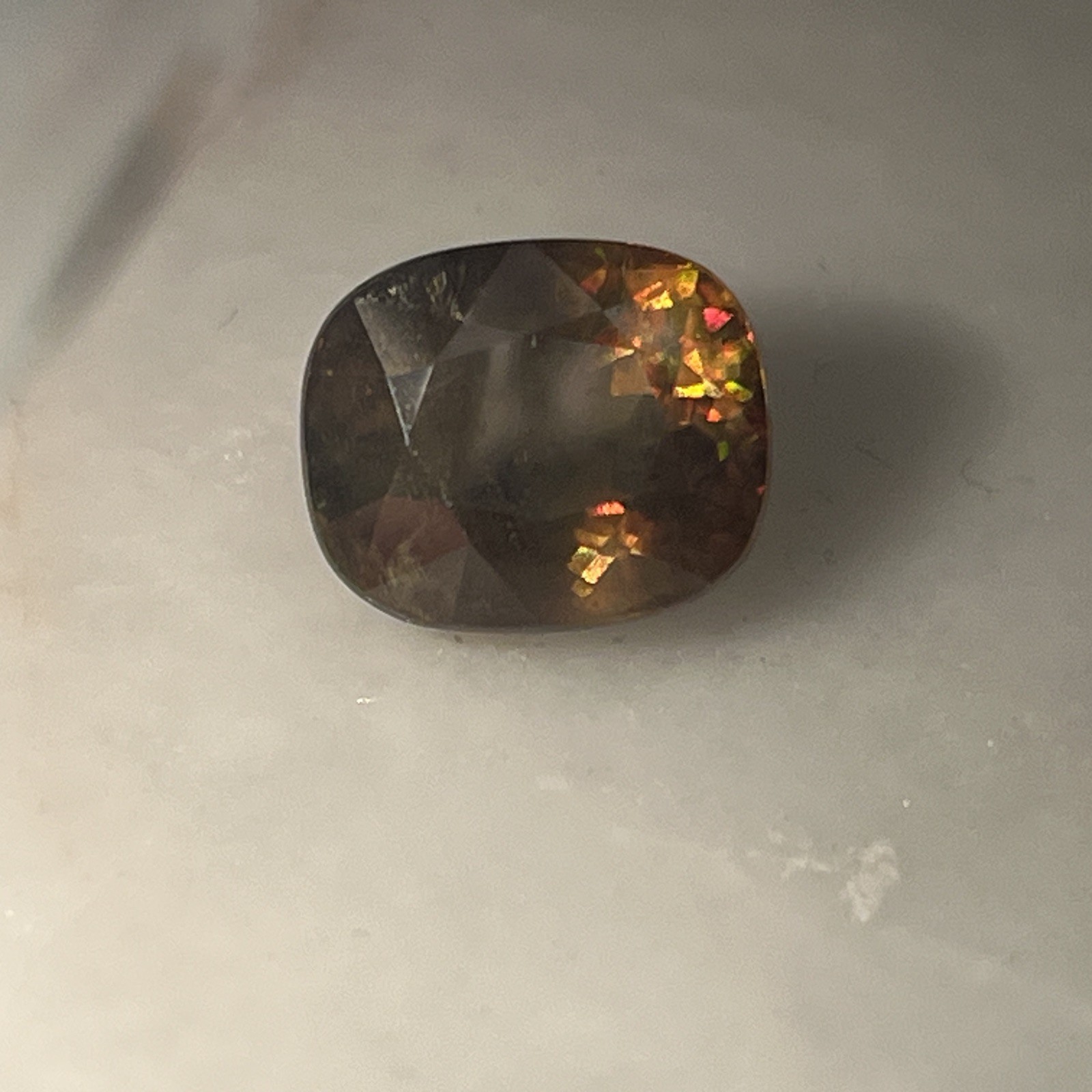 Rare Natural Sphene VVS 11.42ct cushion-cut