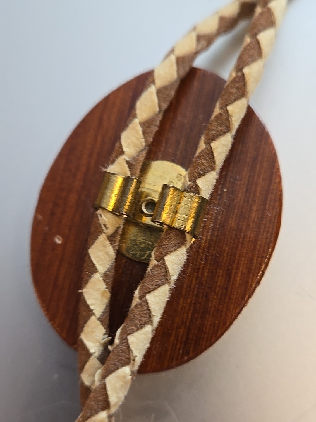 VINTAGE LOT 3 BOLO LEATHER, FABRIC NATURAL WOOD FAUX TURQUOISE ARROWHEAD