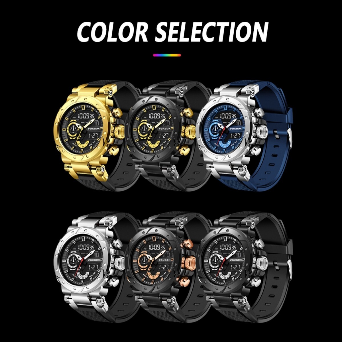 Luxury Men’s Watch Quartz Diver Sport Digital Luminous 50m Waterproof Wristwatch
