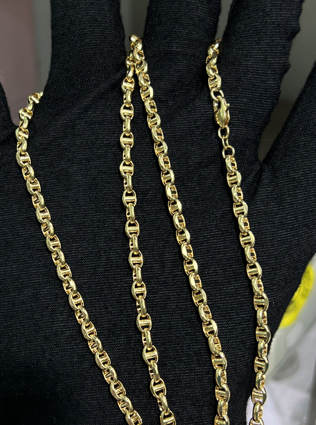 Pure 18K Yellow Gold Link Unisex Chain Necklace, 20 Inches. 11.81 Grams