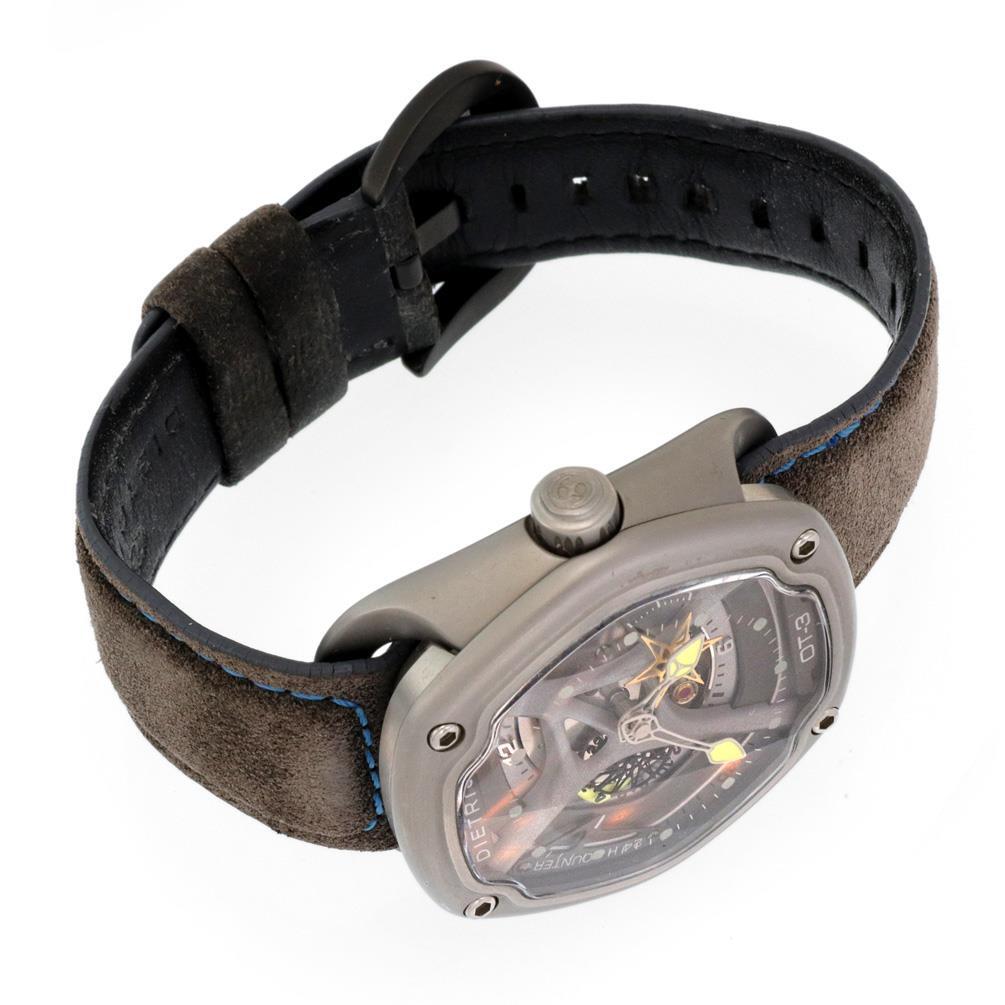Dietrich OT-3 Automatic Organic Time Men’s Steel Wrist Watch Suede Band