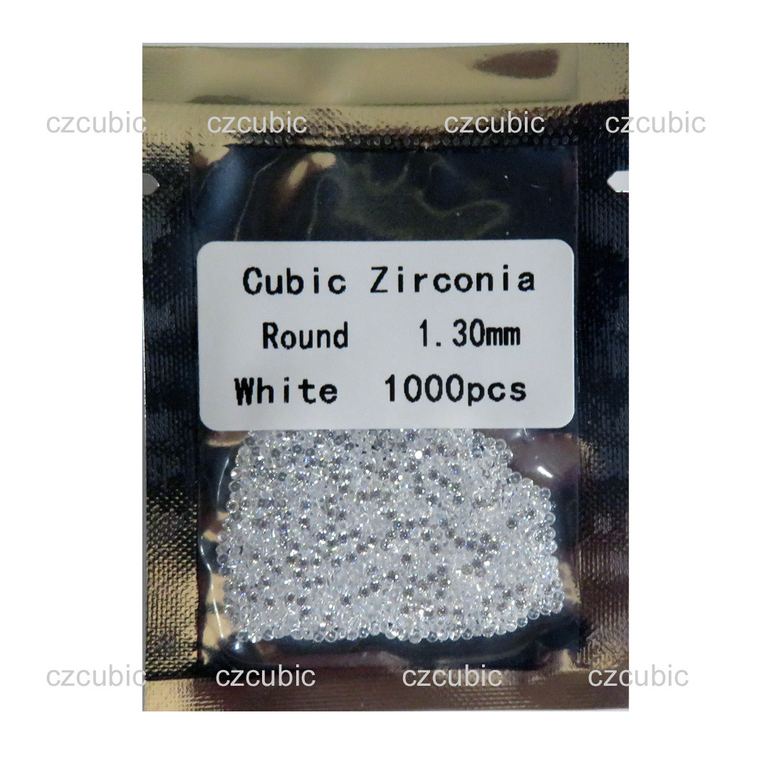 1000 PCS ROUND CUBIC ZIRCONIA/CZ LOOSSE STONE 5A QUALITY 0.80-2.50 MM FREE SHIP