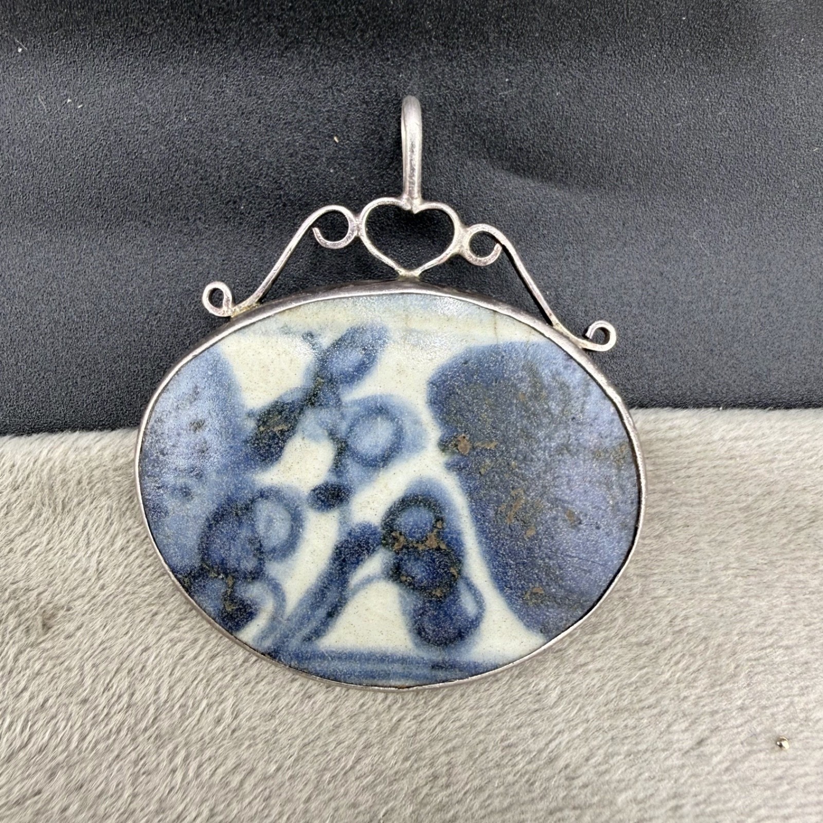 Vintage Chinese Export Porcelain Pendant