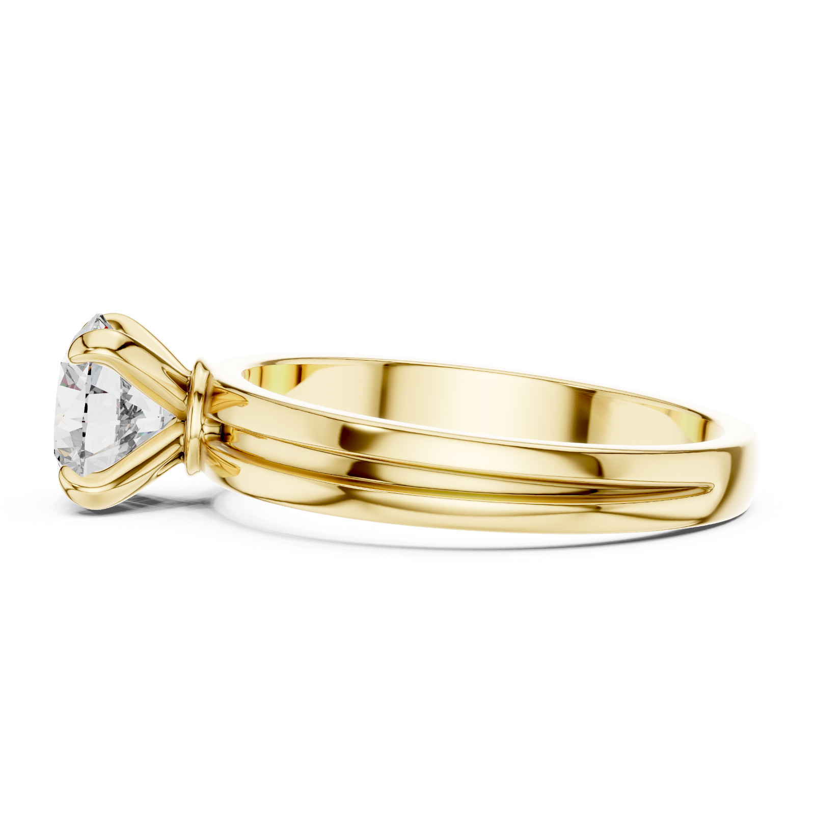 1 Ct Lab Grown Diamond IGI Certified Engagement Wedding Gold Ring 14 K F VVS
