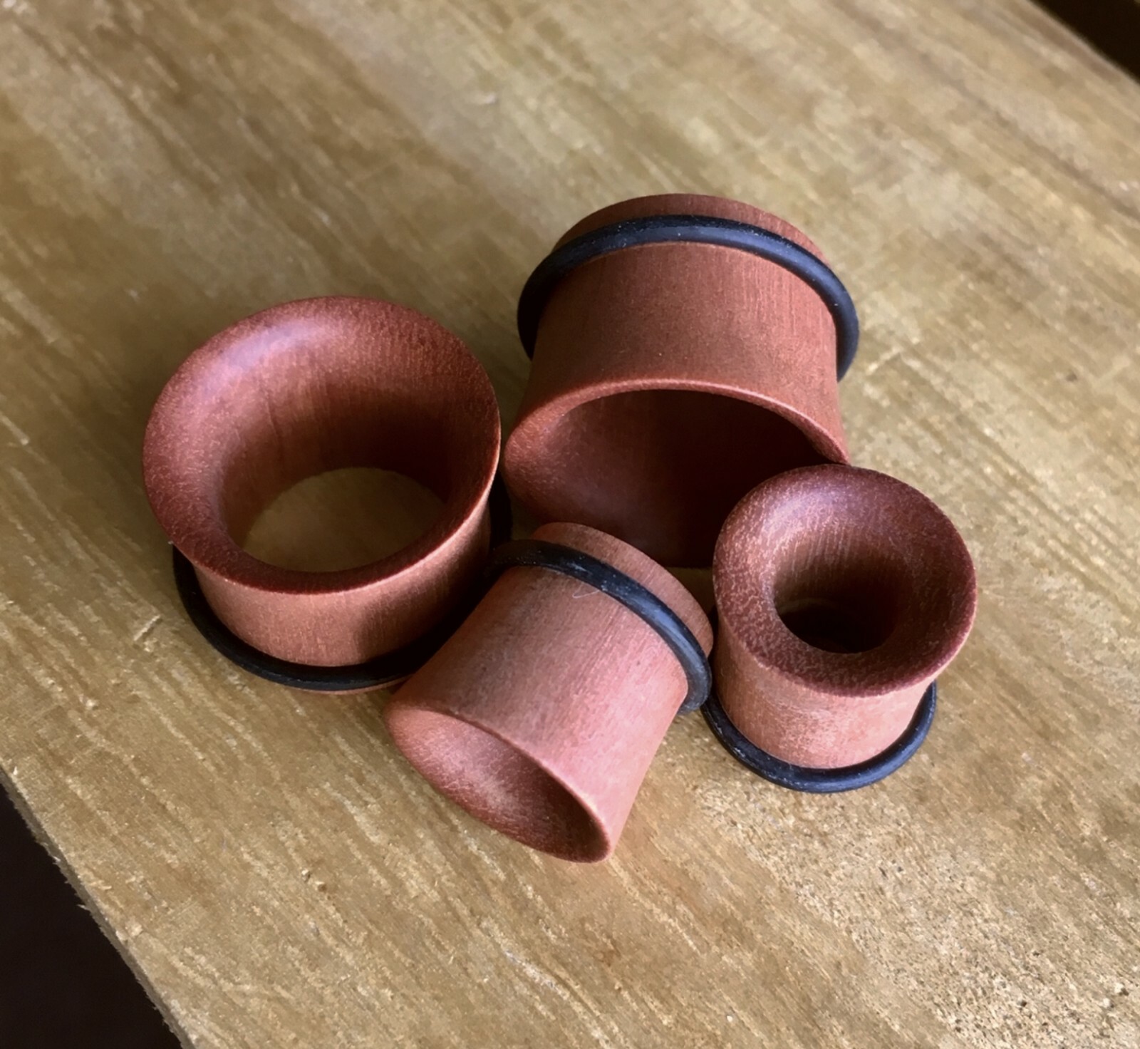 PAIR Sawo Wood Tunnels Single Flare Plugs Organic Earlets Gauges Body Jewelry