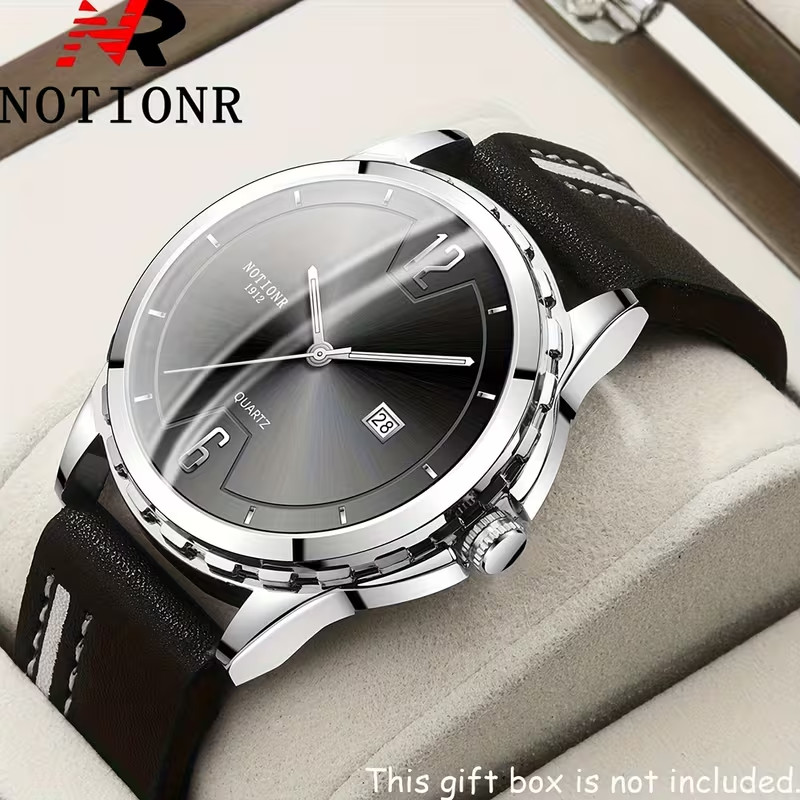 Casual Business Watches Faux Leather Strap Black